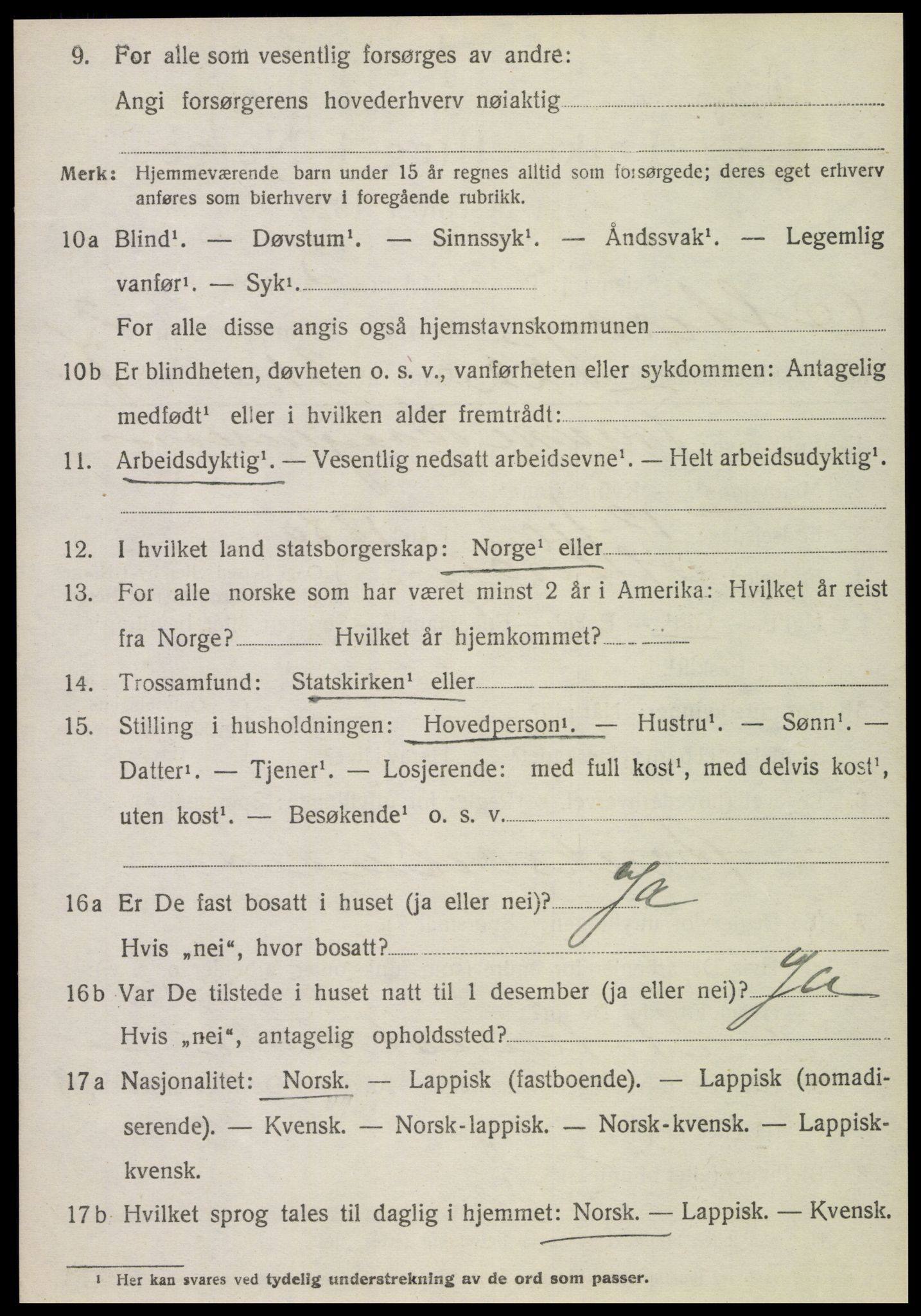 SAT, 1920 census for Otterøy, 1920, p. 1358