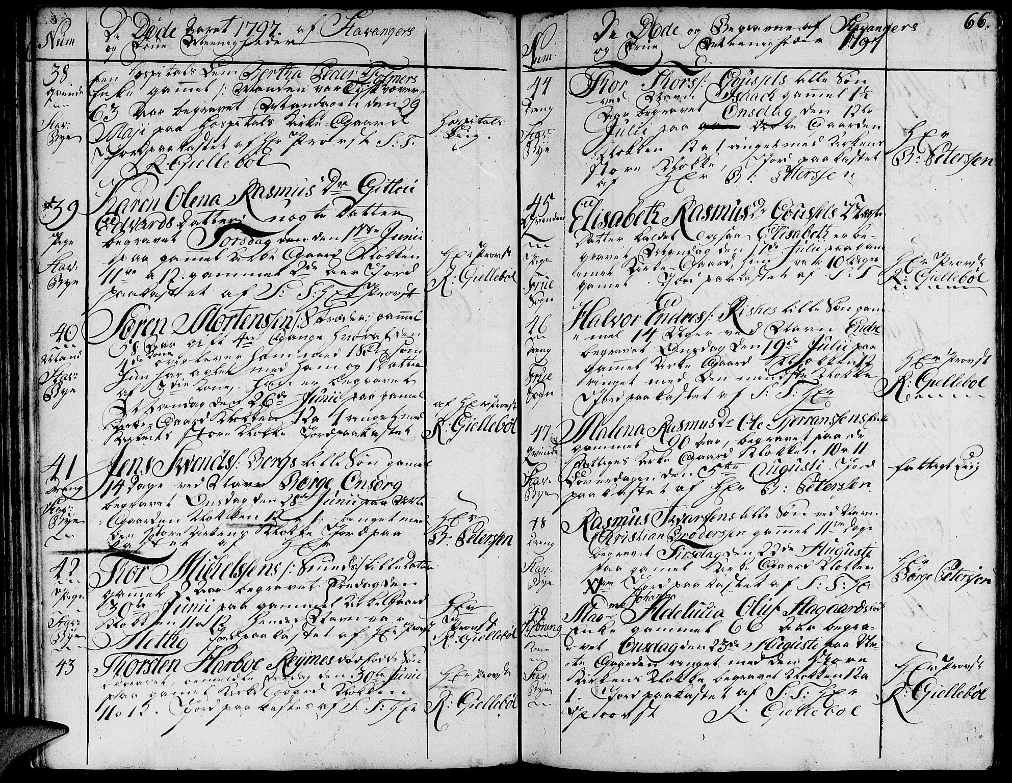 Domkirken sokneprestkontor, AV/SAST-A-101812/001/30/30BA/L0007: Parish register (official) no. A 7, 1789-1815, p. 66