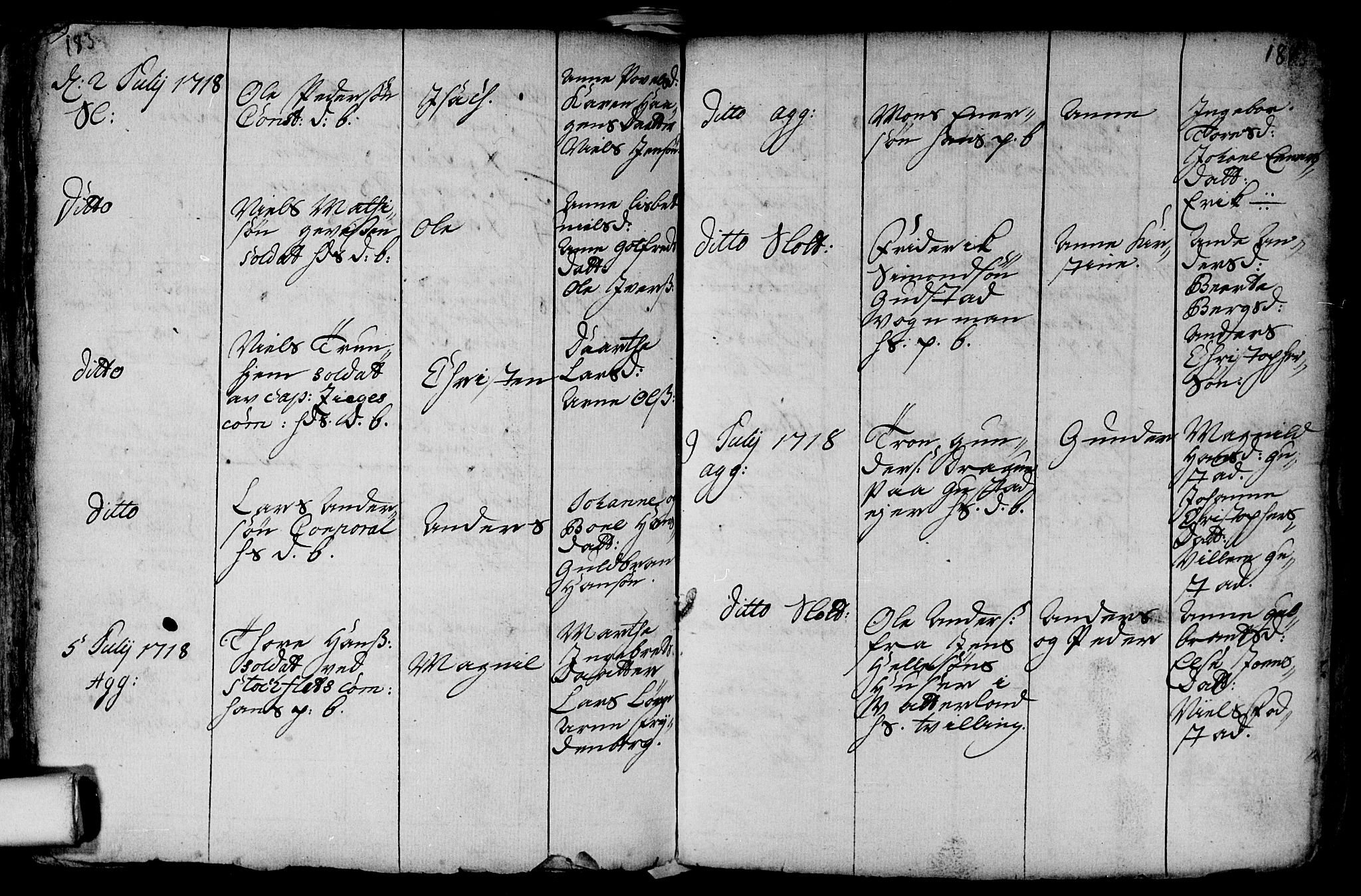 Aker prestekontor kirkebøker, AV/SAO-A-10861/F/L0002: Parish register (official) no. 2, 1714-1720, p. 183-184