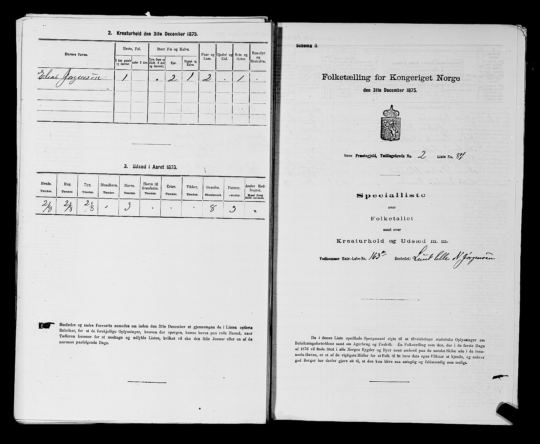 RA, 1875 census for 0134P Onsøy, 1875, p. 430