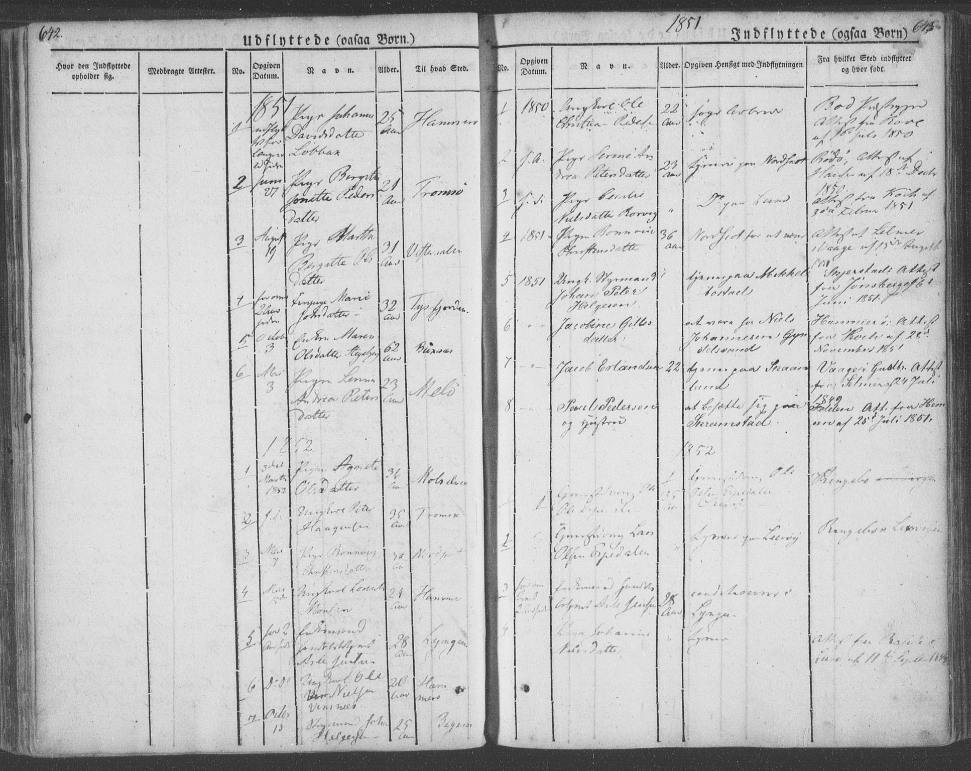 Ministerialprotokoller, klokkerbøker og fødselsregistre - Nordland, AV/SAT-A-1459/855/L0799: Parish register (official) no. 855A07, 1834-1852, p. 642-643