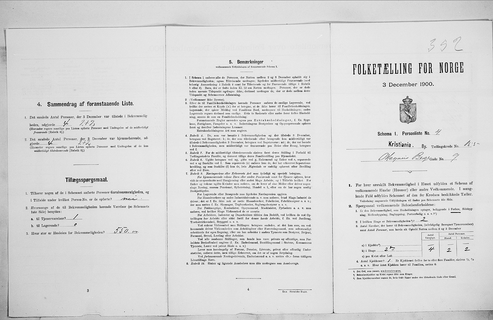 SAO, 1900 census for Kristiania, 1900, p. 53989