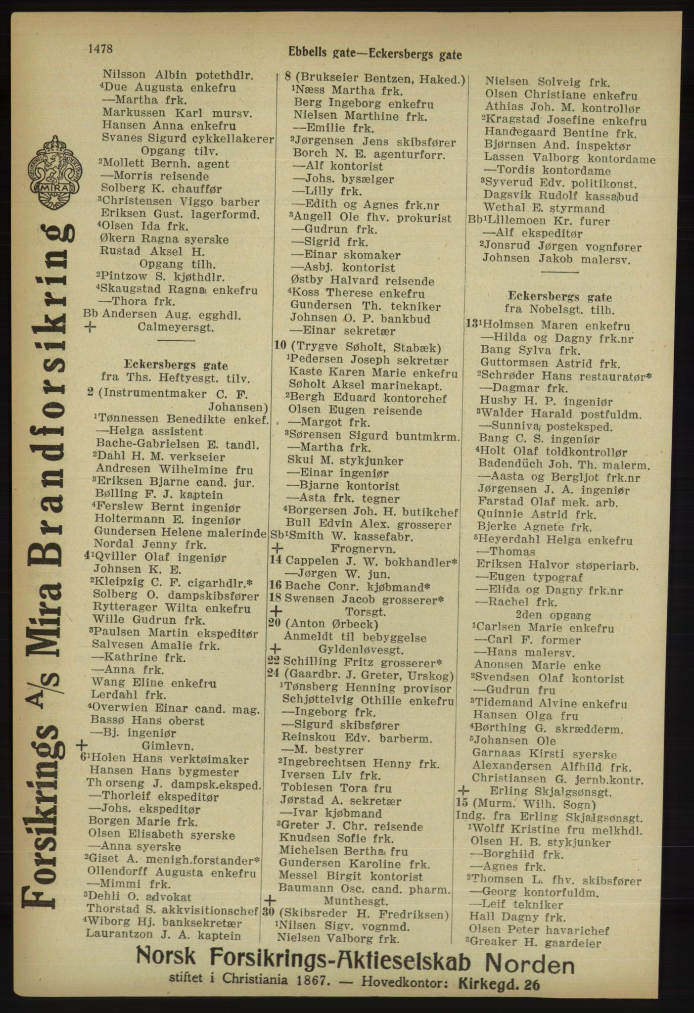 Kristiania/Oslo adressebok, PUBL/-, 1918, p. 1631