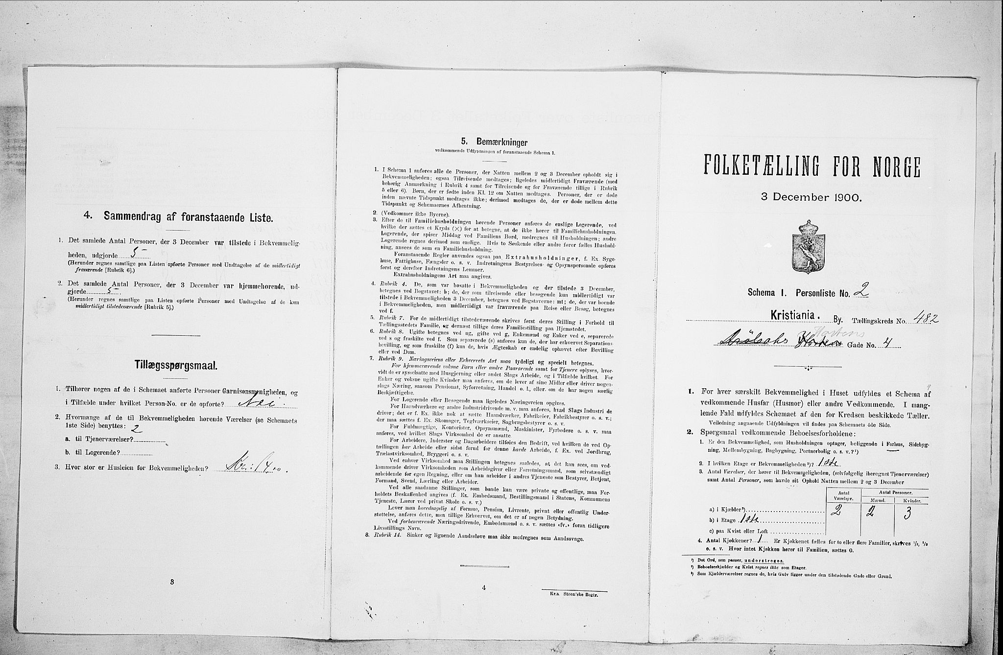 SAO, 1900 census for Kristiania, 1900, p. 38984