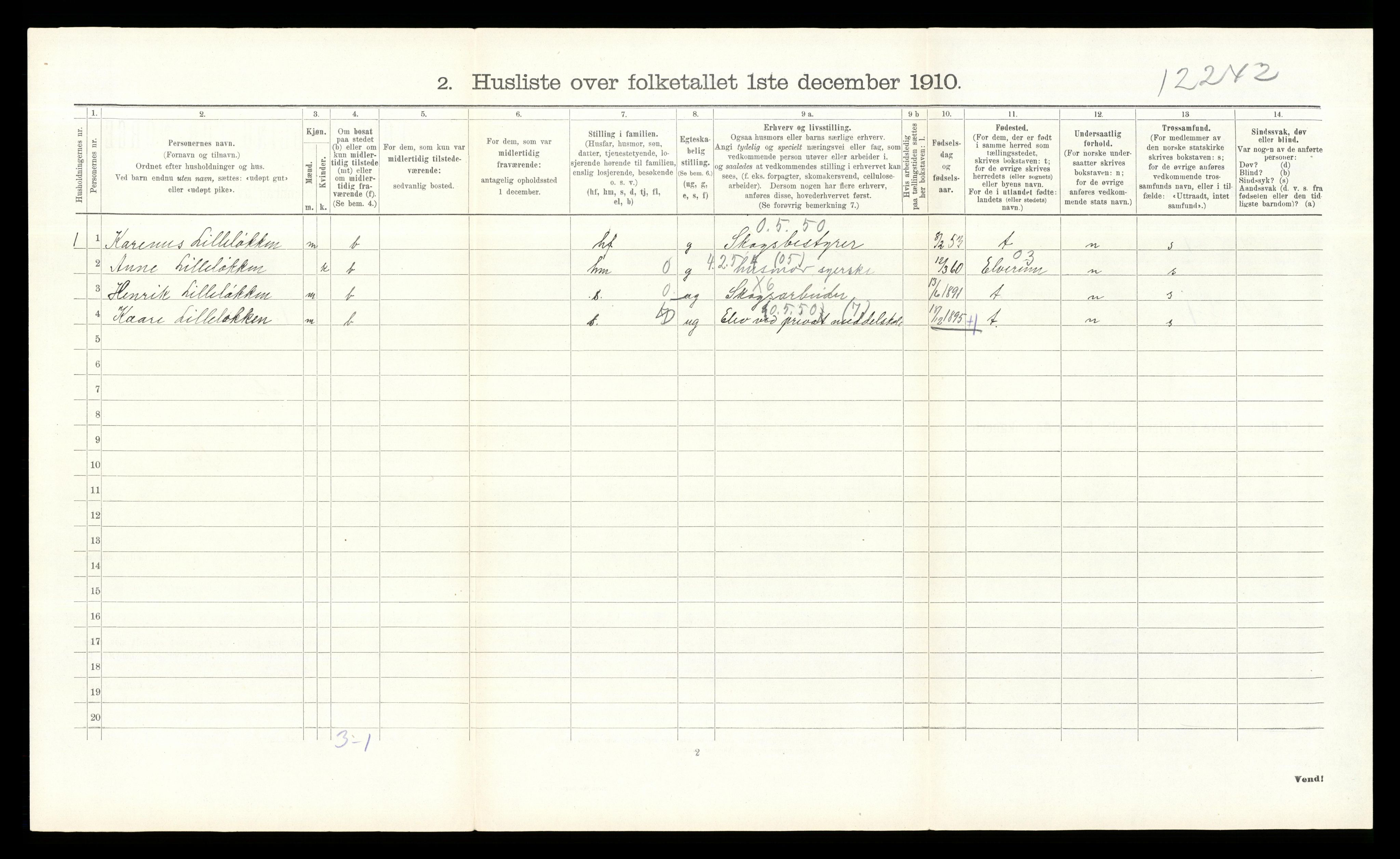 RA, 1910 census for Åmot, 1910, p. 912