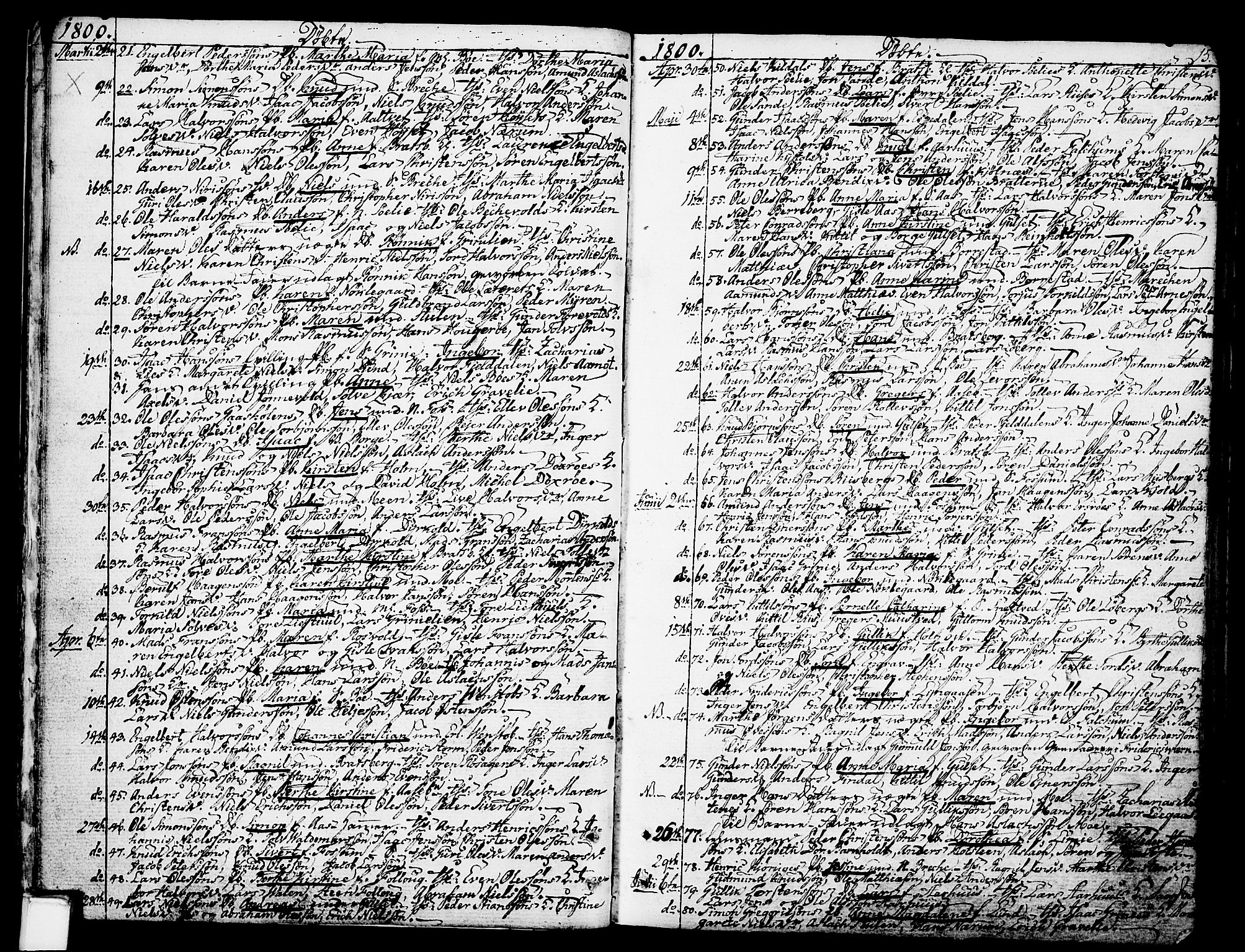 Gjerpen kirkebøker, SAKO/A-265/F/Fa/L0003: Parish register (official) no. I 3, 1796-1814, p. 15
