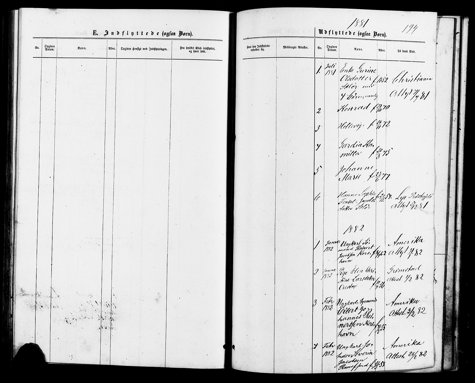 Lyngdal sokneprestkontor, AV/SAK-1111-0029/F/Fa/Faa/L0003: Parish register (official) no. A 3, 1871-1882, p. 194