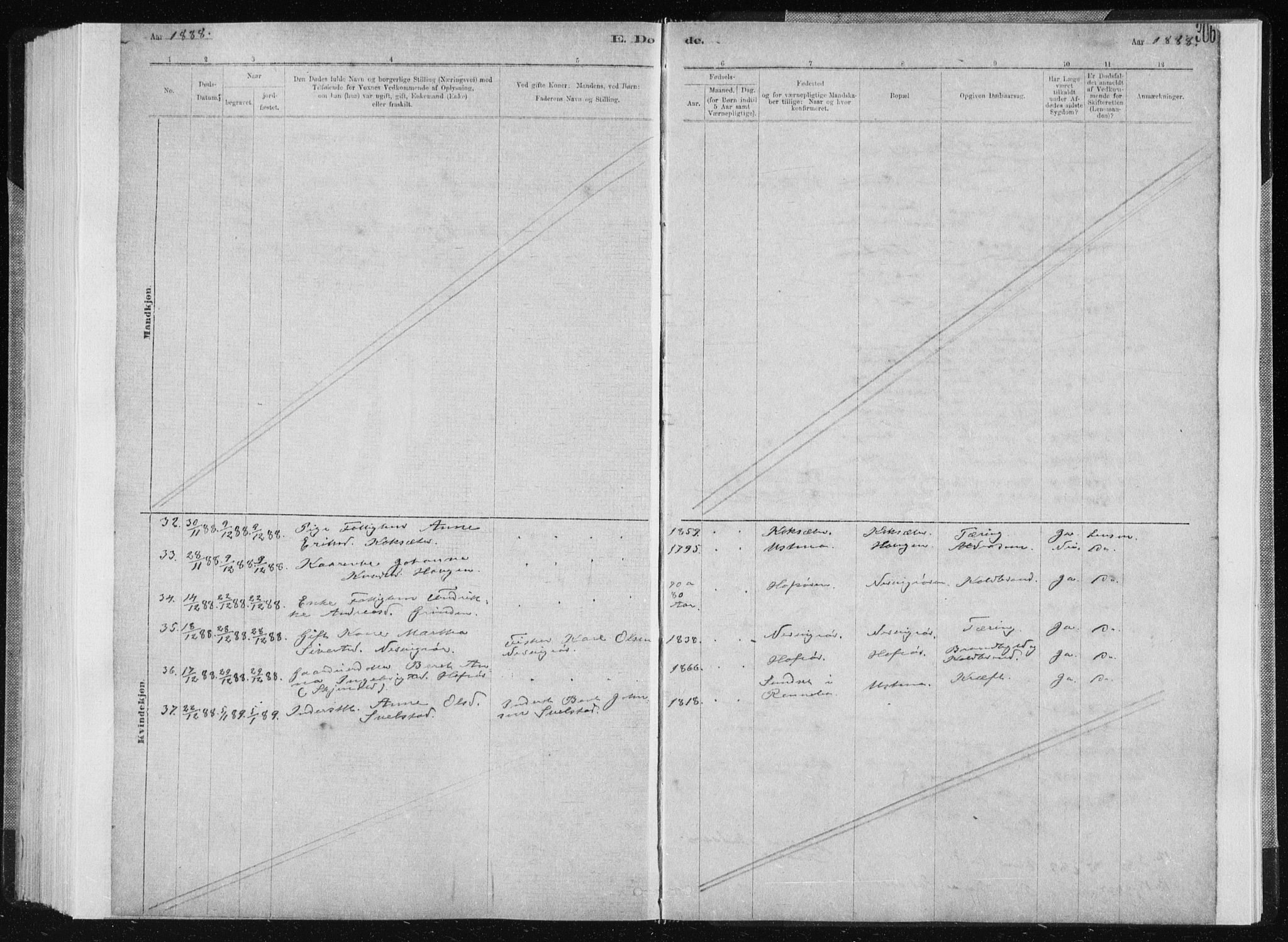 Ministerialprotokoller, klokkerbøker og fødselsregistre - Sør-Trøndelag, AV/SAT-A-1456/668/L0818: Parish register (copy) no. 668C07, 1885-1898, p. 306