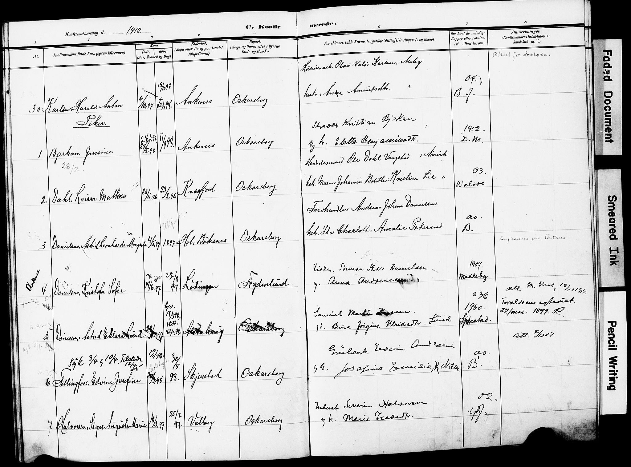 Ministerialprotokoller, klokkerbøker og fødselsregistre - Nordland, AV/SAT-A-1459/871/L0987: Parish register (official) no. 871A03, 1909-1914