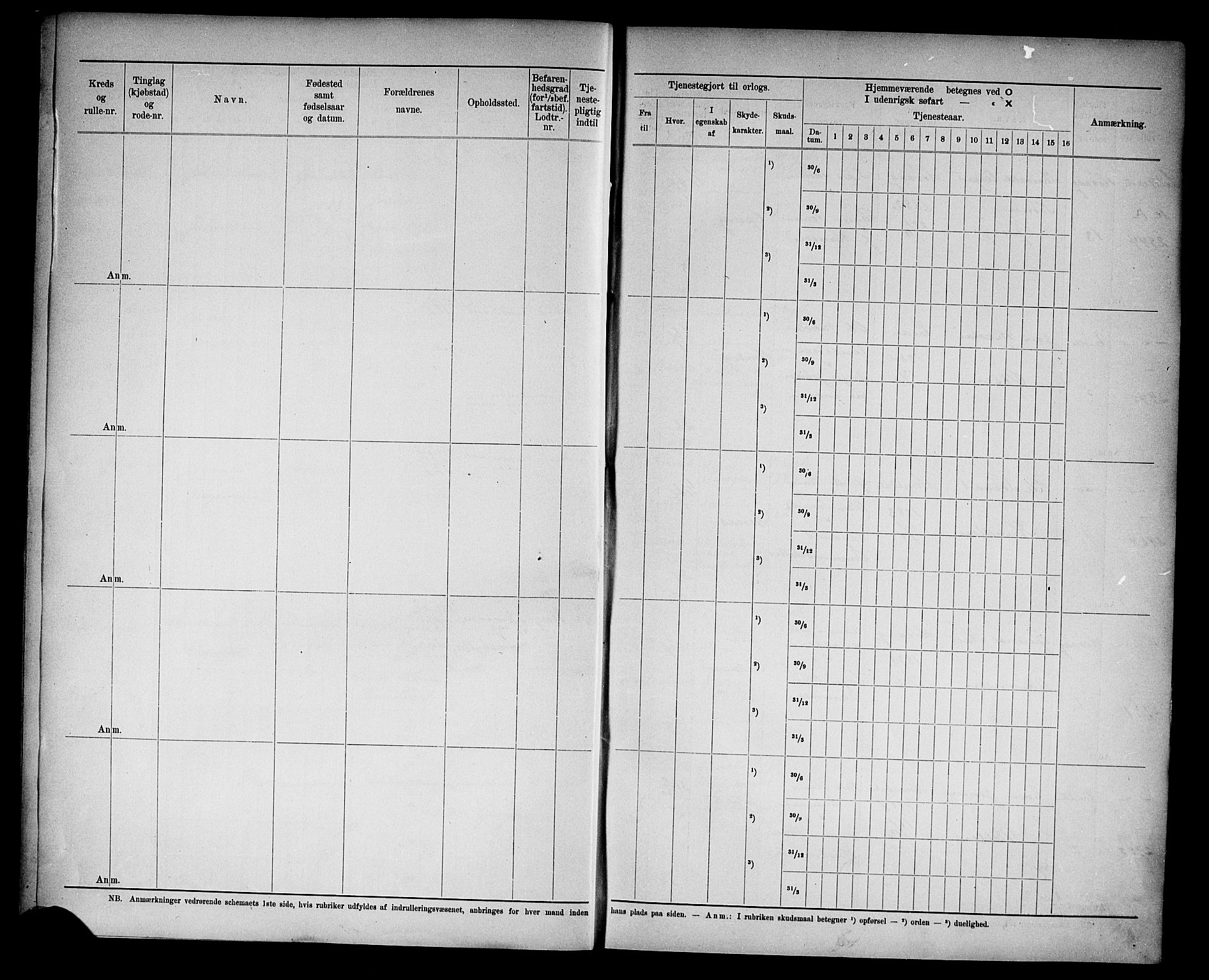 Kristiansand mønstringskrets, SAK/2031-0015/F/Fd/L0007: Rulle sjøvernepliktige, C-7, 1905, p. 29