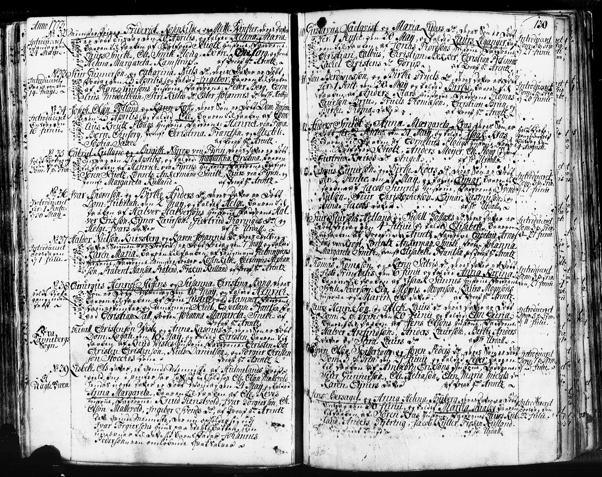 Domkirken sokneprestkontor, AV/SAST-A-101812/001/30/30BB/L0004: Parish register (copy) no. B 4, 1752-1790, p. 130