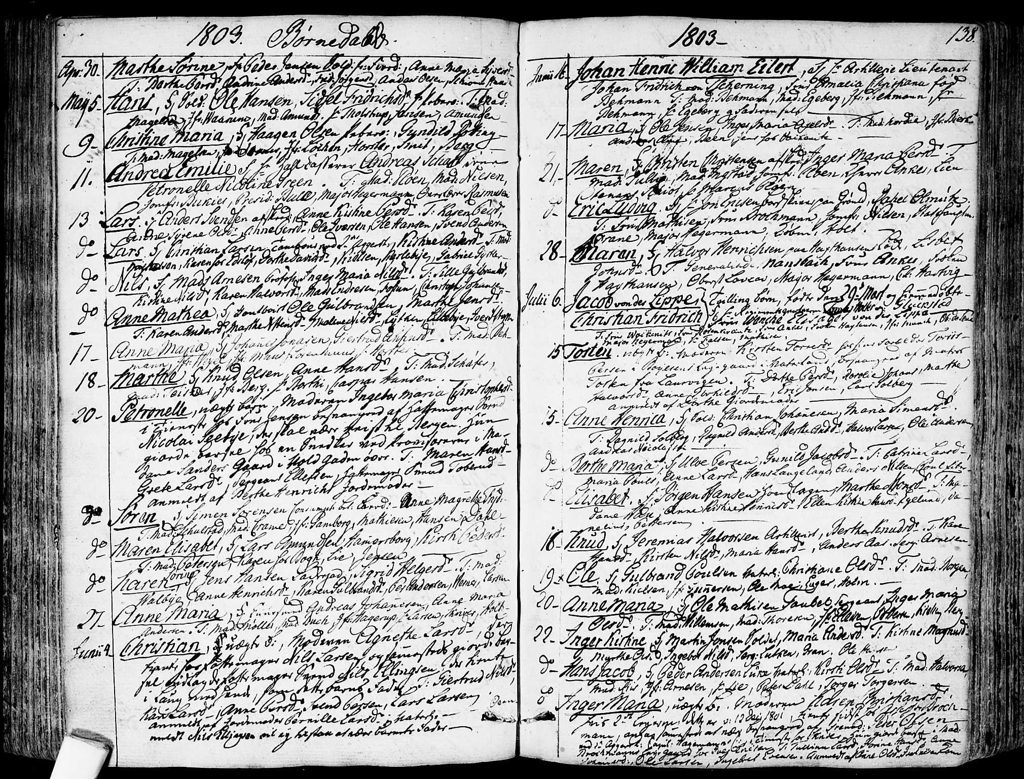 Garnisonsmenigheten Kirkebøker, SAO/A-10846/F/Fa/L0003: Parish register (official) no. 3, 1777-1809, p. 138