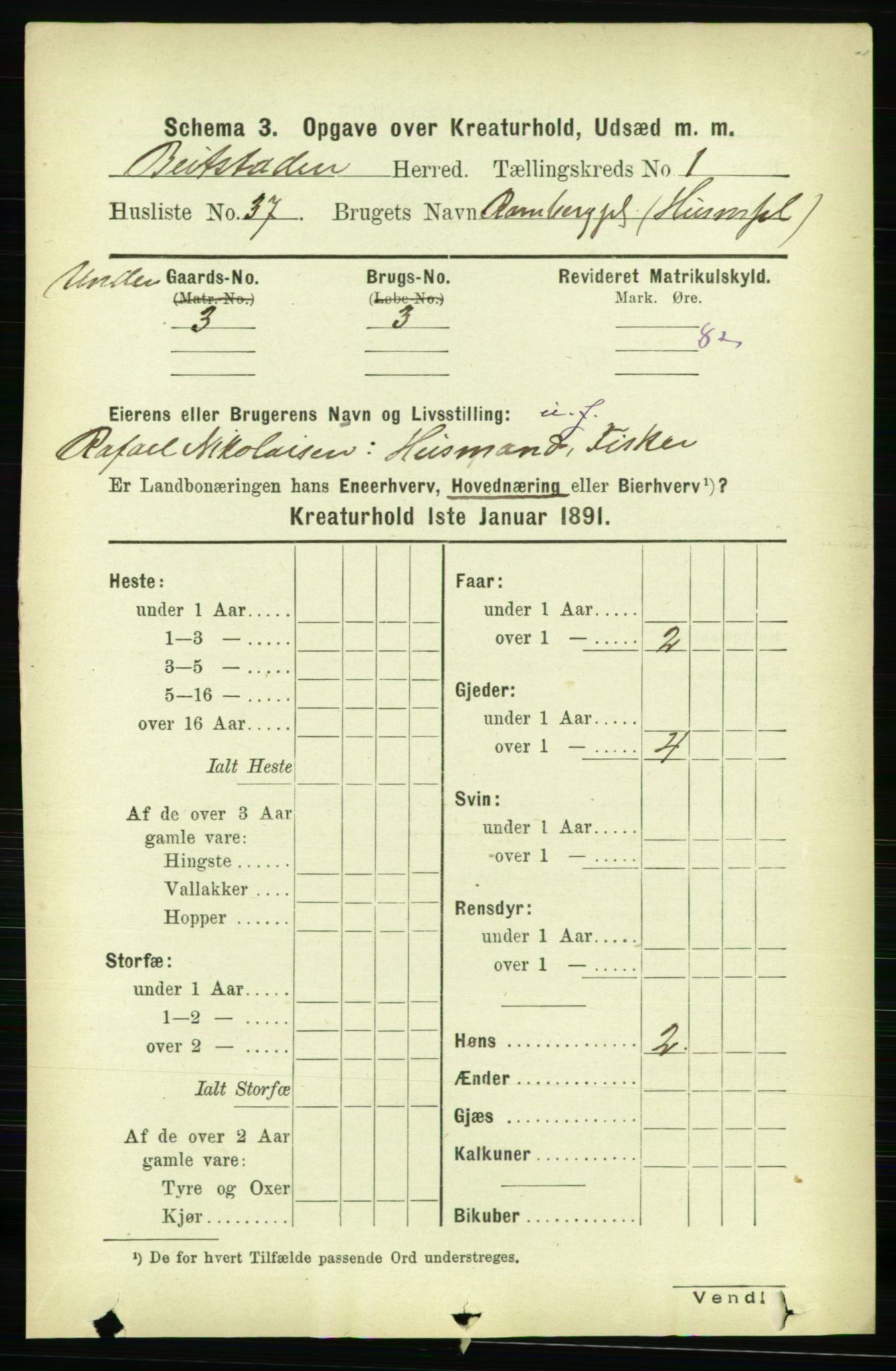 RA, 1891 census for 1727 Beitstad, 1891, p. 5692