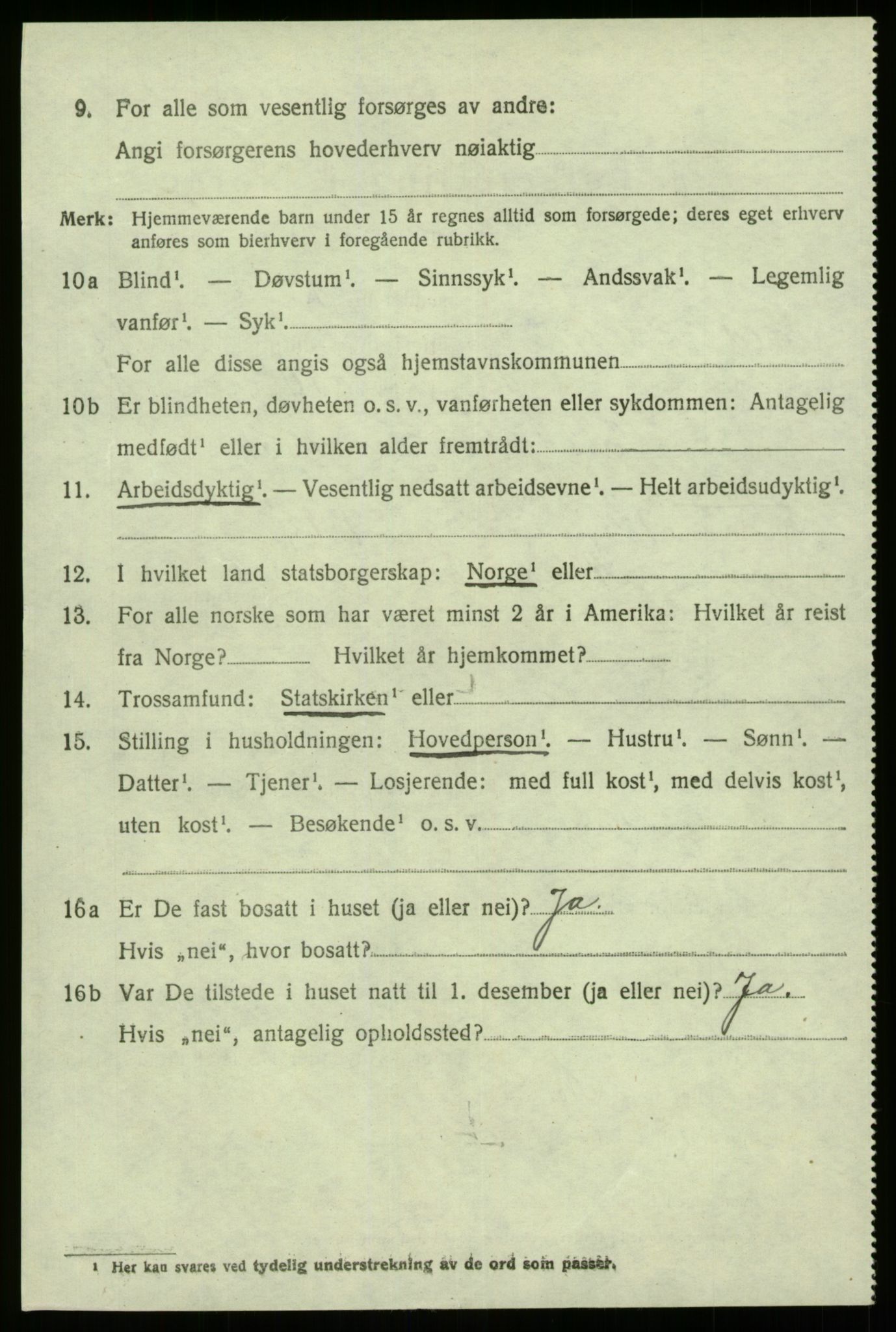 SAB, 1920 census for Eid, 1920, p. 7035