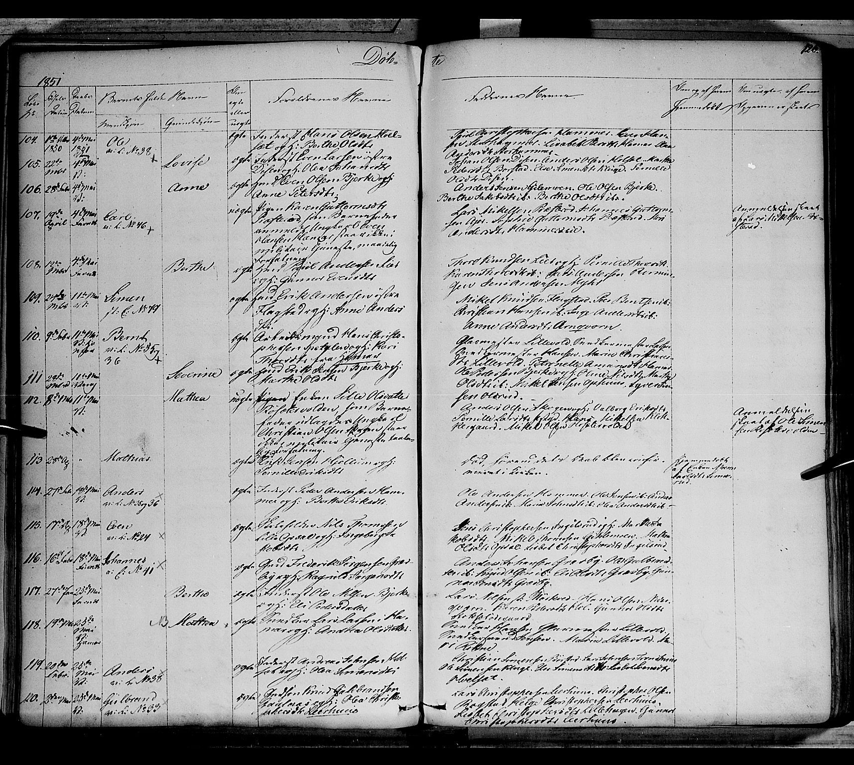 Vang prestekontor, Hedmark, SAH/PREST-008/H/Ha/Haa/L0010: Parish register (official) no. 10, 1841-1855, p. 126