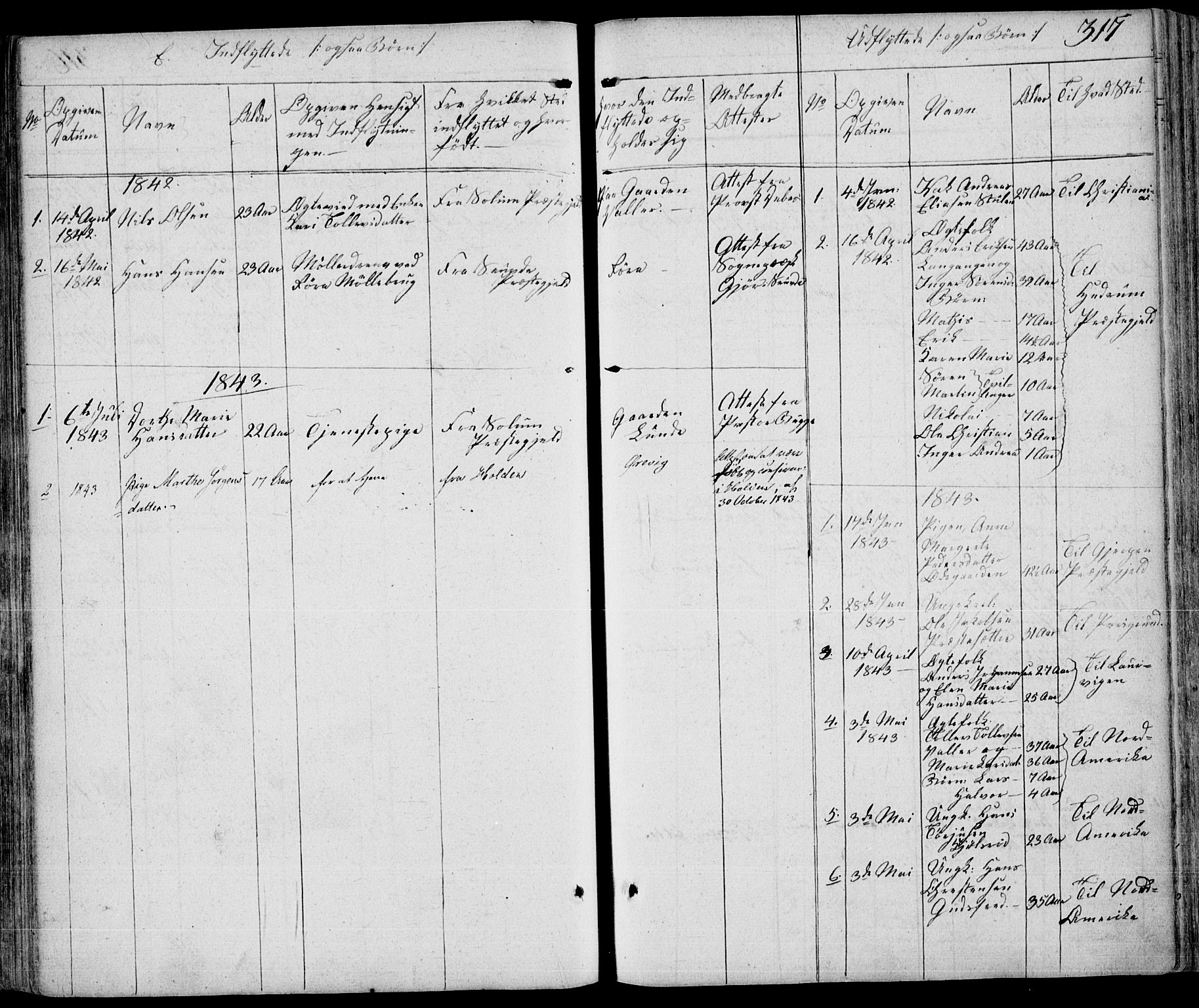 Eidanger kirkebøker, SAKO/A-261/F/Fa/L0008: Parish register (official) no. 8, 1831-1858, p. 317