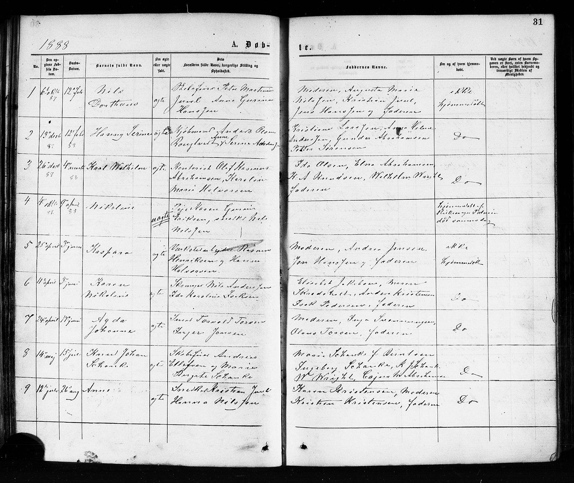 Porsgrunn kirkebøker , SAKO/A-104/G/Ga/L0003: Parish register (copy) no. I 3, 1877-1915, p. 31