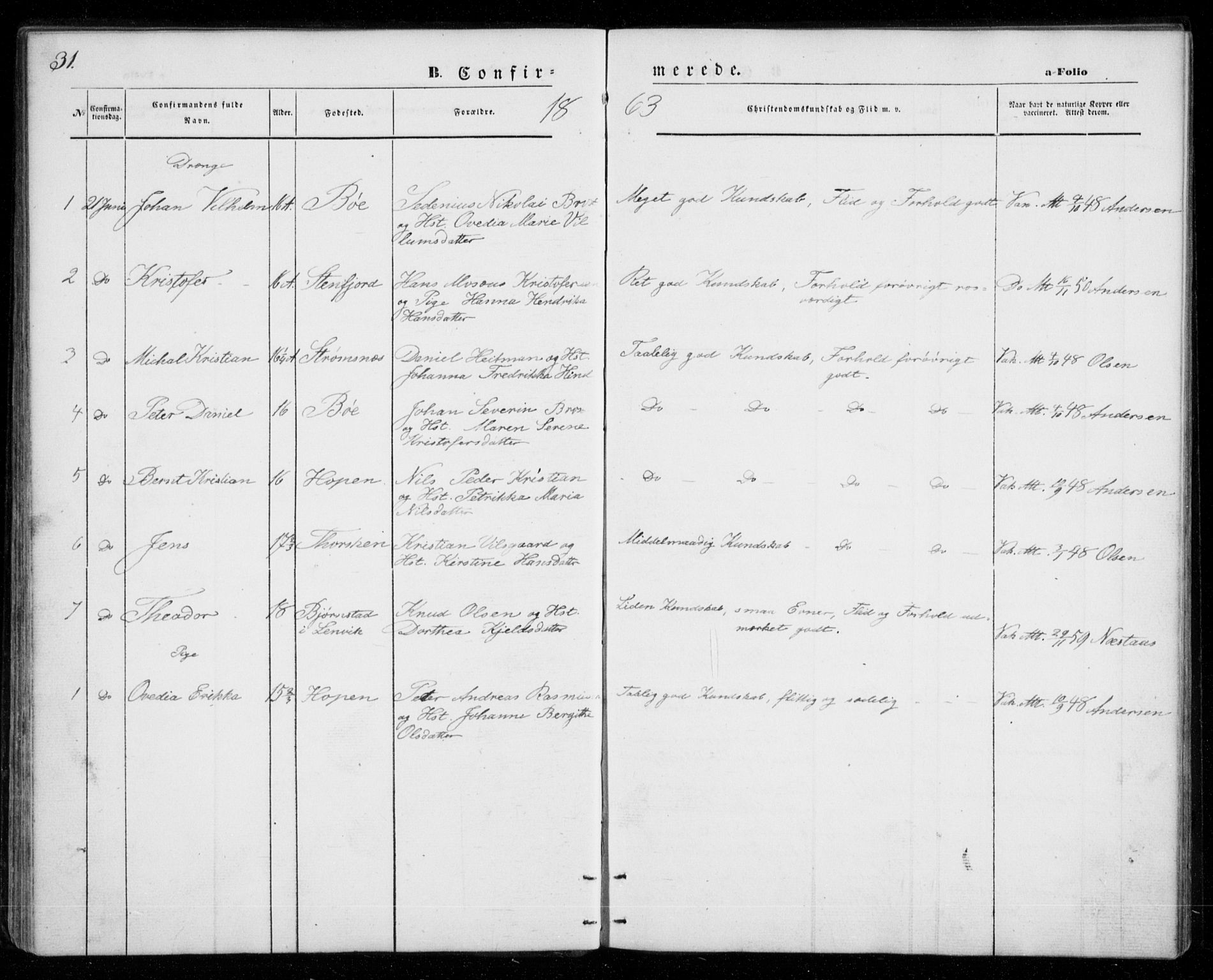 Berg sokneprestkontor, SATØ/S-1318/G/Ga/Gab/L0002klokker: Parish register (copy) no. 2, 1851-1874, p. 31