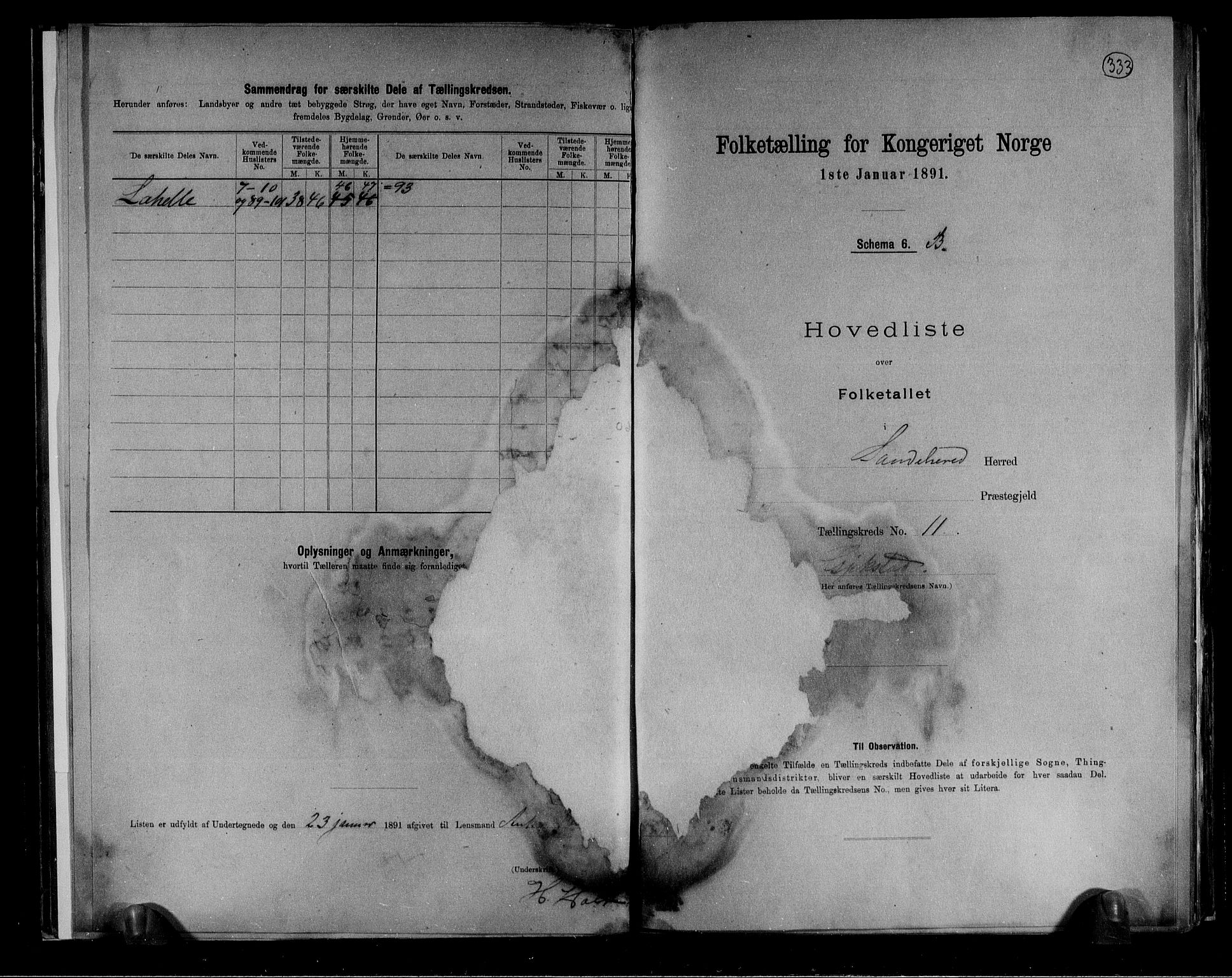 RA, 1891 census for 0724 Sandeherred, 1891, p. 39