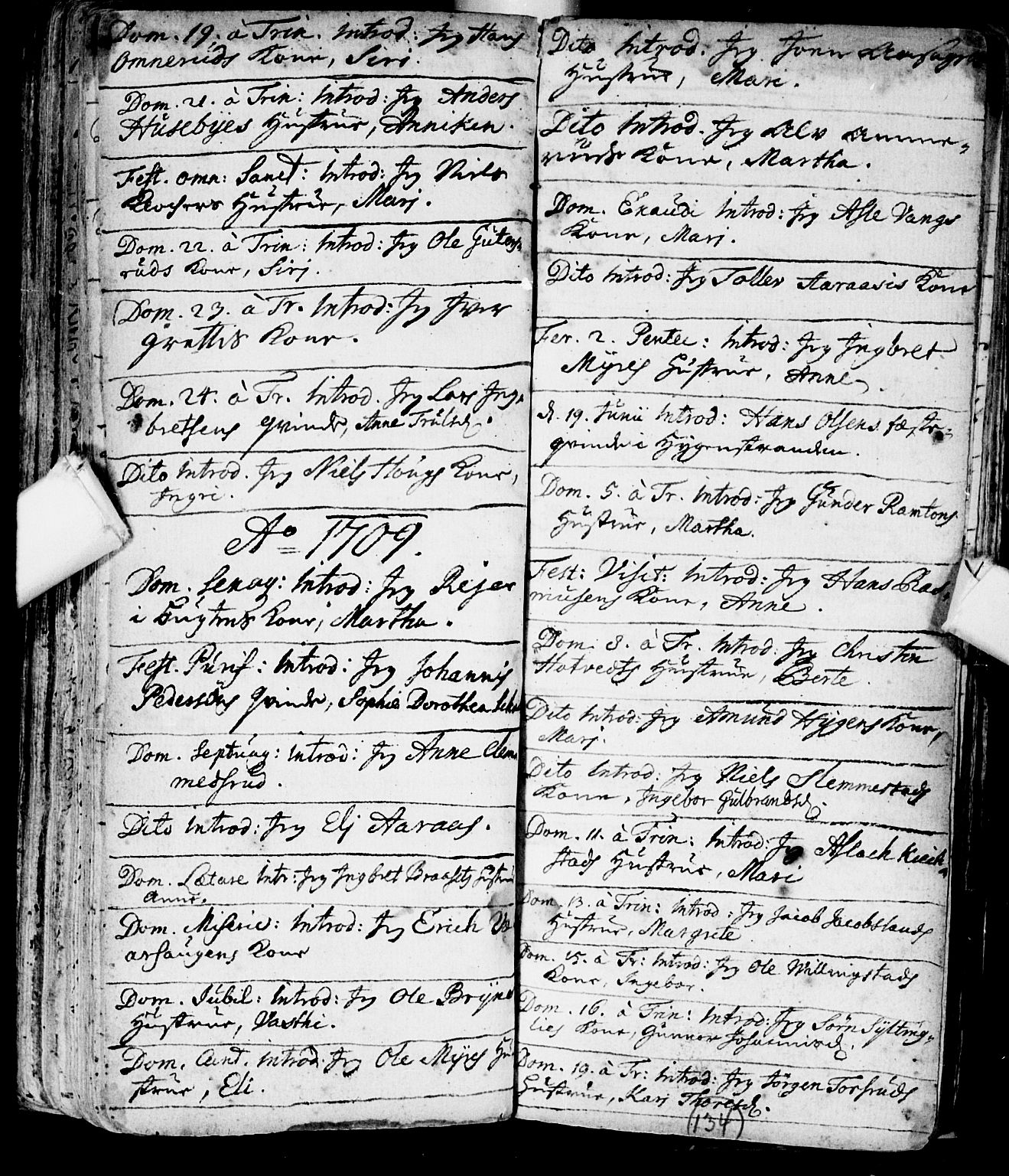 Røyken kirkebøker, AV/SAKO-A-241/F/Fa/L0001: Parish register (official) no. 1, 1701-1730, p. 134