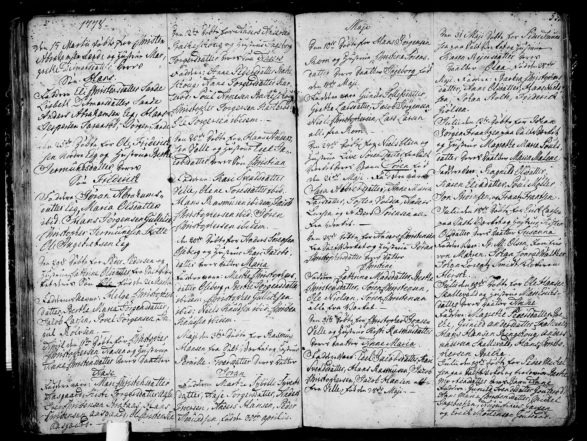 Sem kirkebøker, AV/SAKO-A-5/F/Fb/L0002: Parish register (official) no. II 2, 1764-1792, p. 55