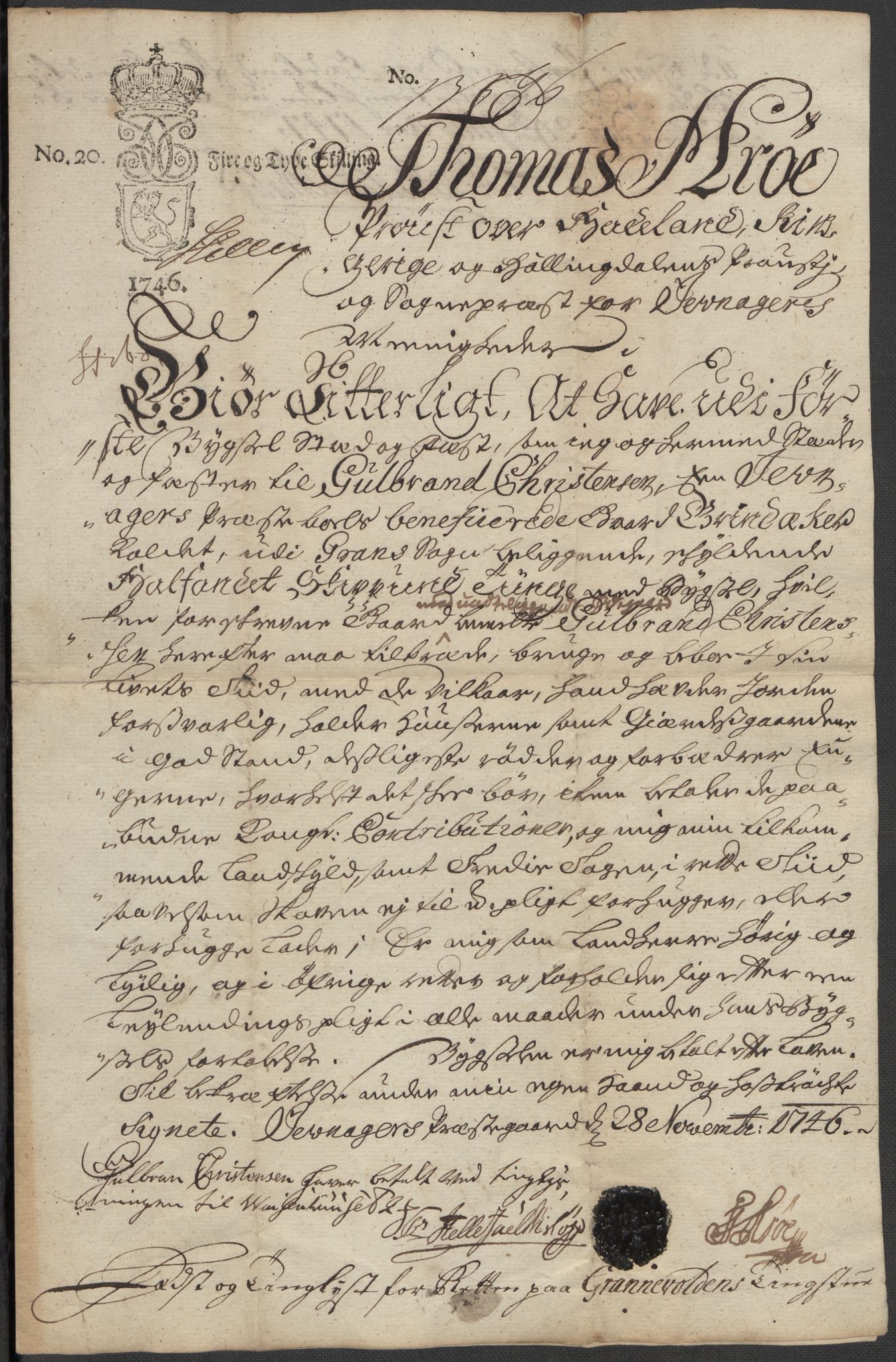 Riksarkivets diplomsamling, RA/EA-5965/F15/L0014: Prestearkiv - Oppland, 1696-1879, p. 82