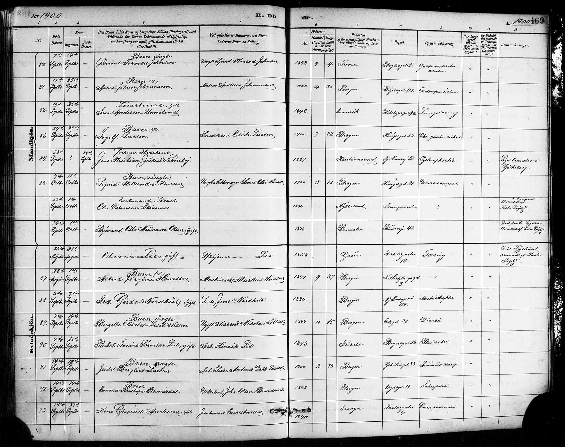 Sandviken Sokneprestembete, SAB/A-77601/H/Hb/L0002: Parish register (copy) no. A 3, 1888-1902, p. 469