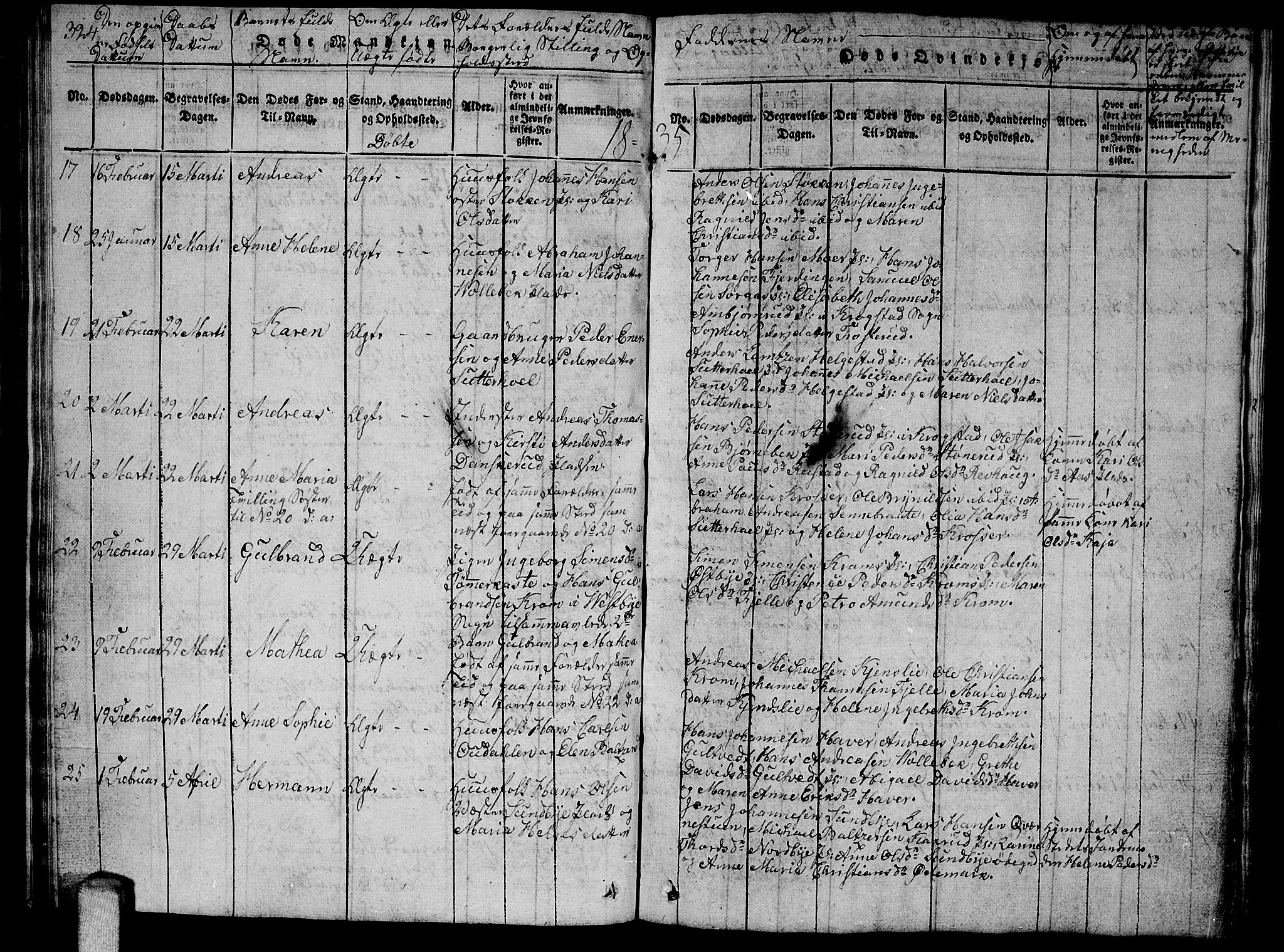 Ås prestekontor Kirkebøker, AV/SAO-A-10894/G/Ga/L0002: Parish register (copy) no. I 2, 1820-1836, p. 324-325