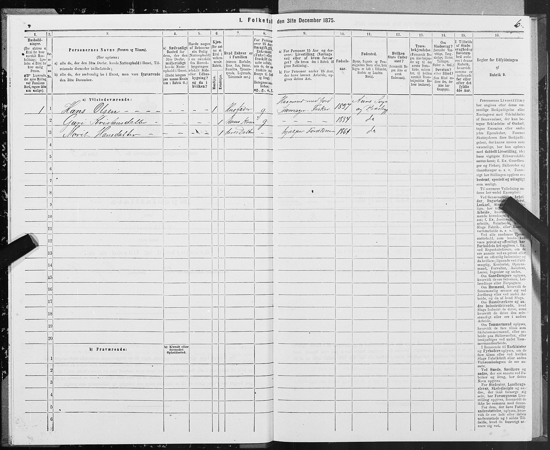 SAT, 1875 census for 1569P Aure, 1875, p. 1006