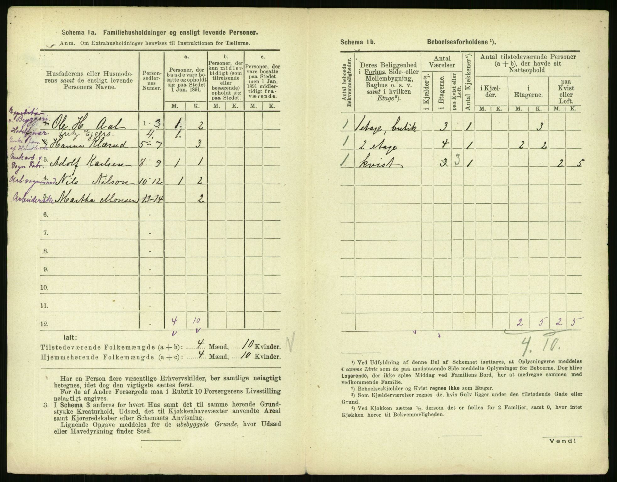 RA, 1891 census for 0301 Kristiania, 1891, p. 30810