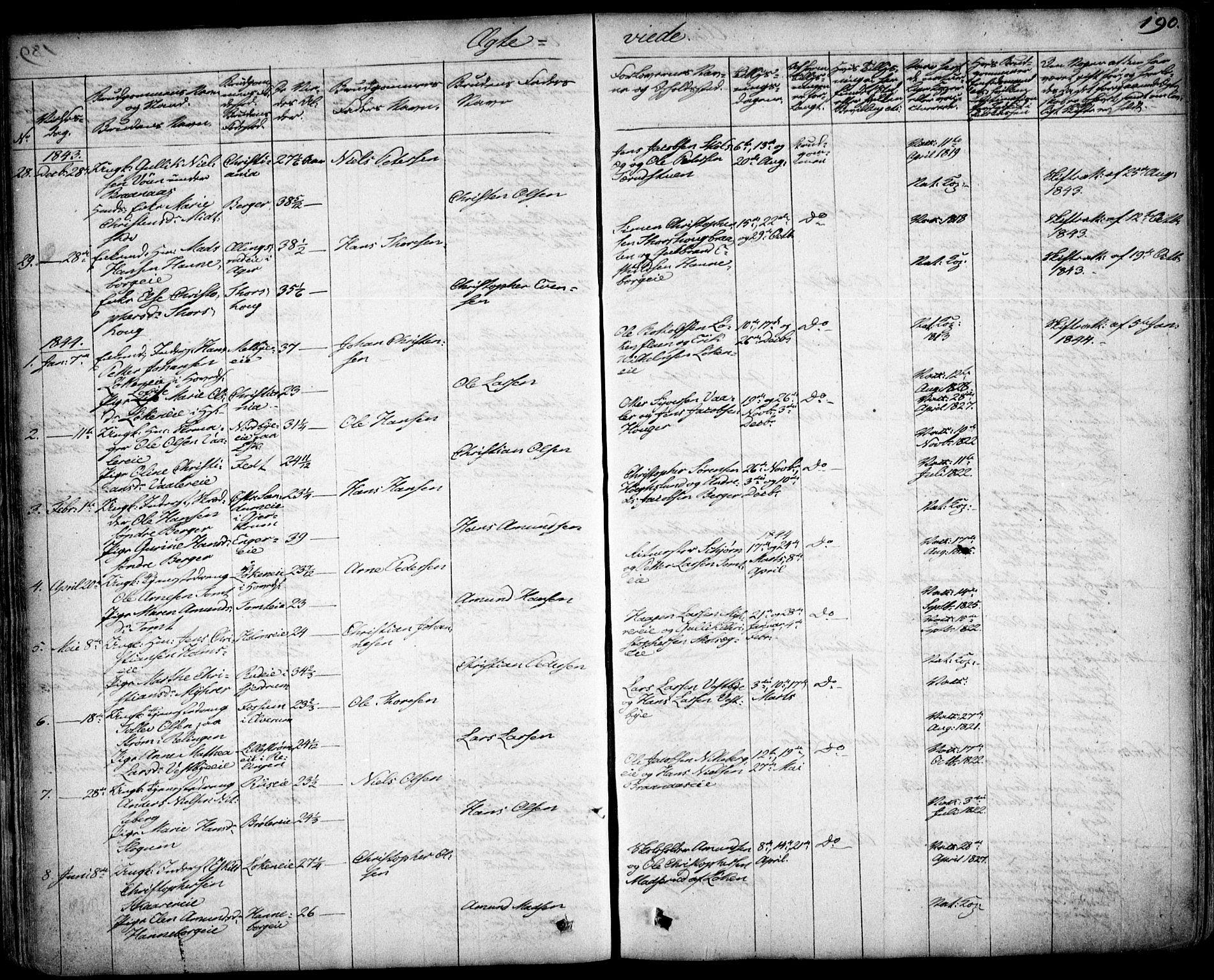 Skedsmo prestekontor Kirkebøker, AV/SAO-A-10033a/F/Fa/L0009: Parish register (official) no. I 9, 1830-1853, p. 190