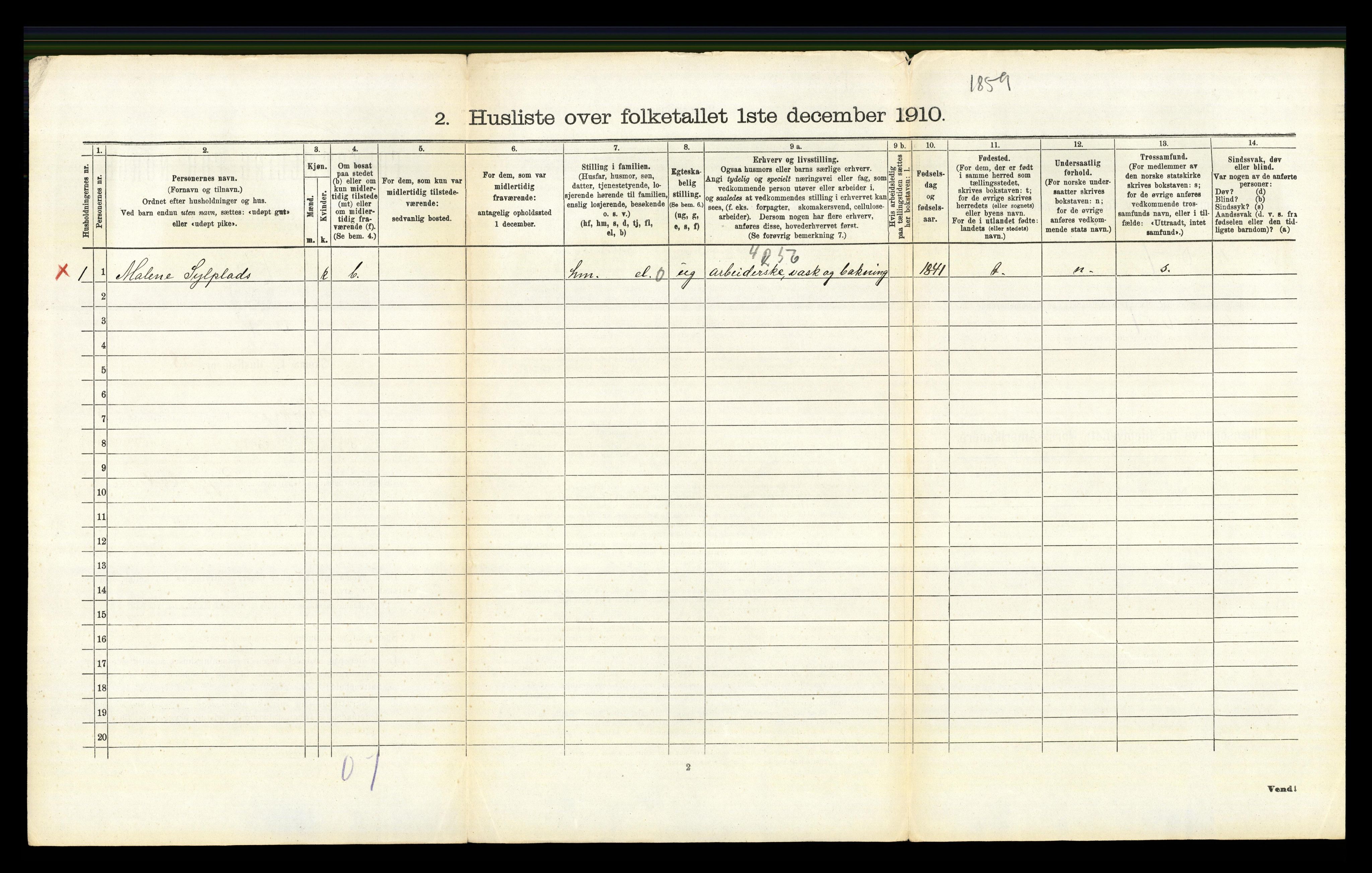 RA, 1910 census for Kvikne, 1910, p. 454