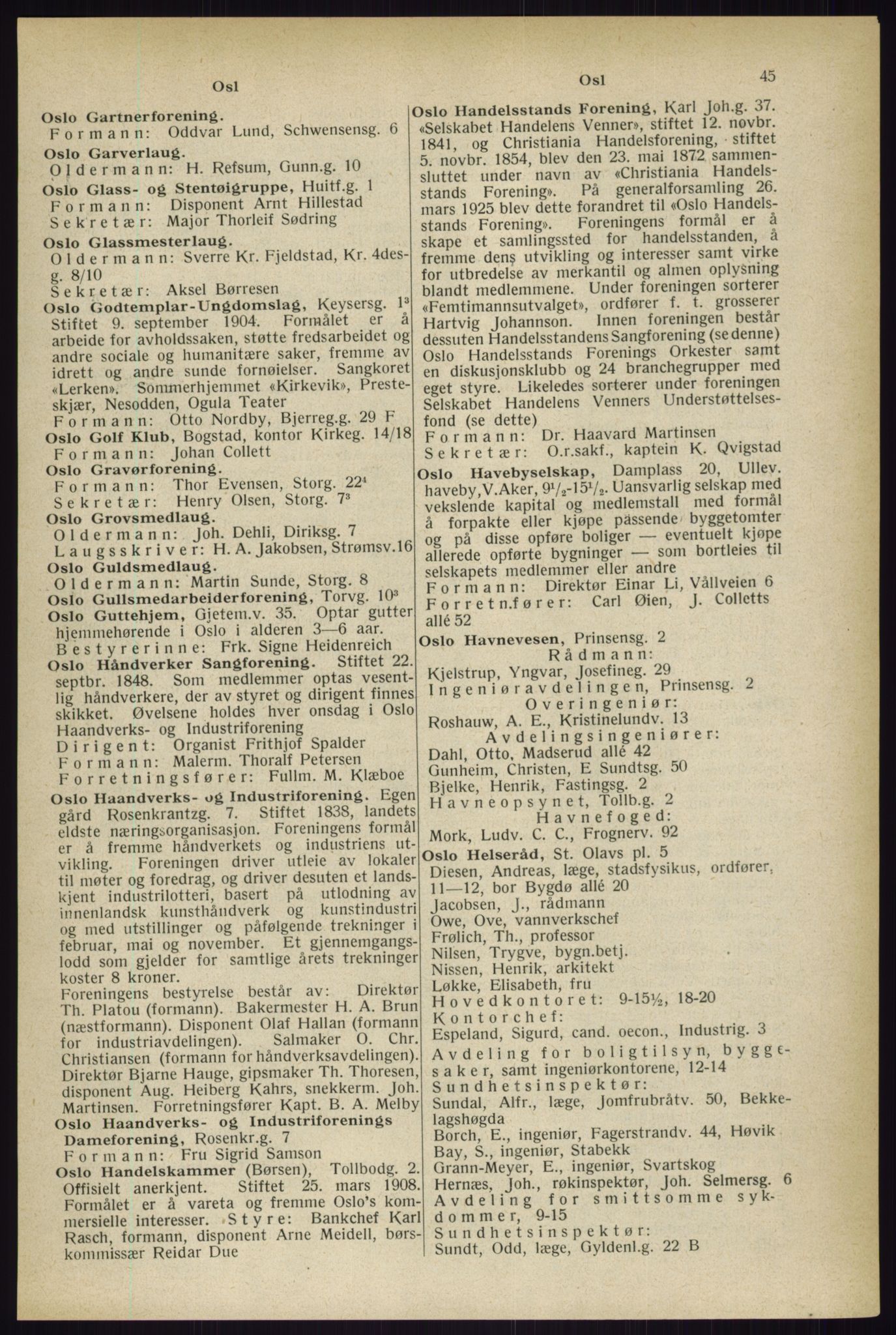 Kristiania/Oslo adressebok, PUBL/-, 1933, p. 45