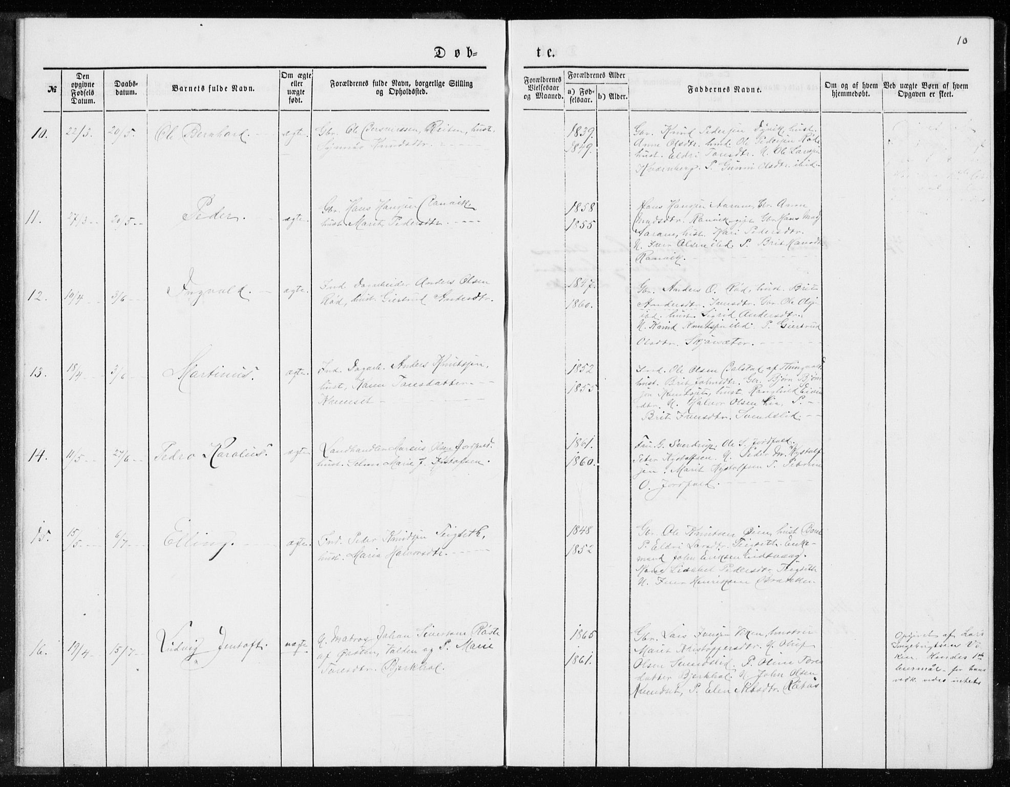 Ministerialprotokoller, klokkerbøker og fødselsregistre - Møre og Romsdal, AV/SAT-A-1454/551/L0631: Parish register (copy) no. 551C03, 1886-1894, p. 10