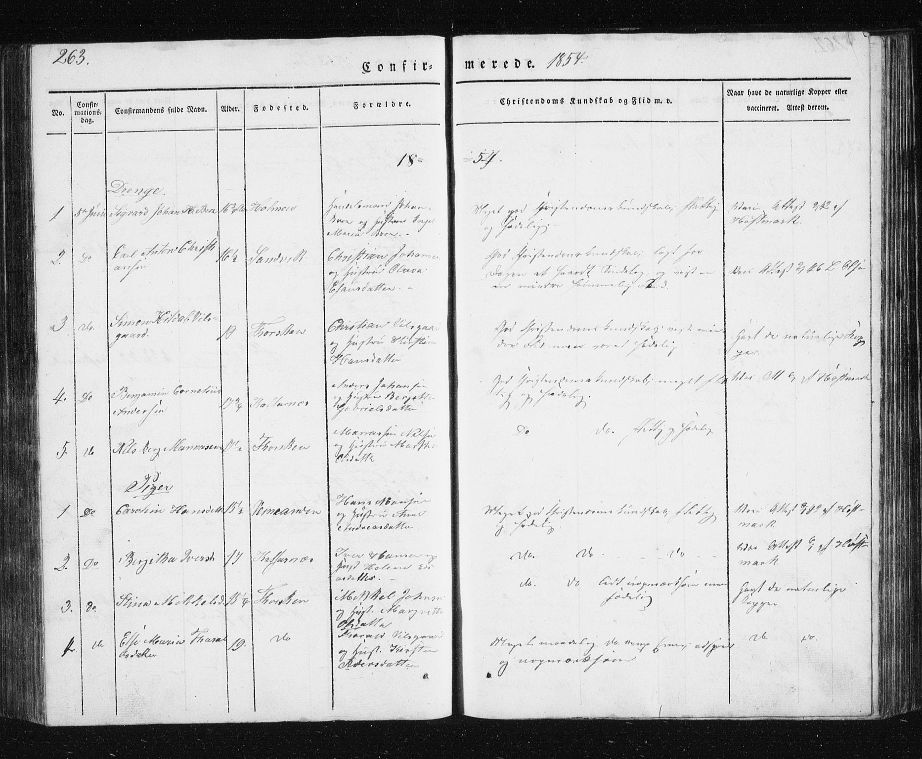 Berg sokneprestkontor, SATØ/S-1318/G/Ga/Gab/L0011klokker: Parish register (copy) no. 11, 1833-1878, p. 263