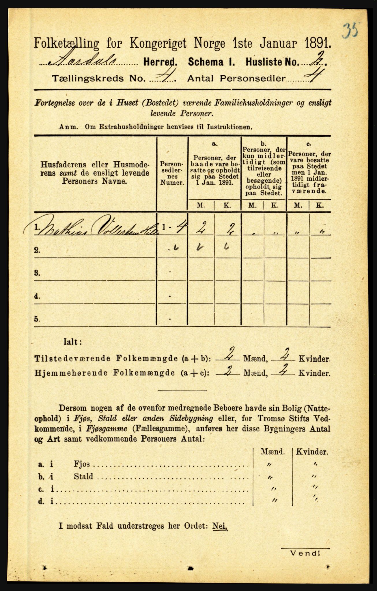 RA, 1891 census for 1424 Årdal, 1891, p. 588