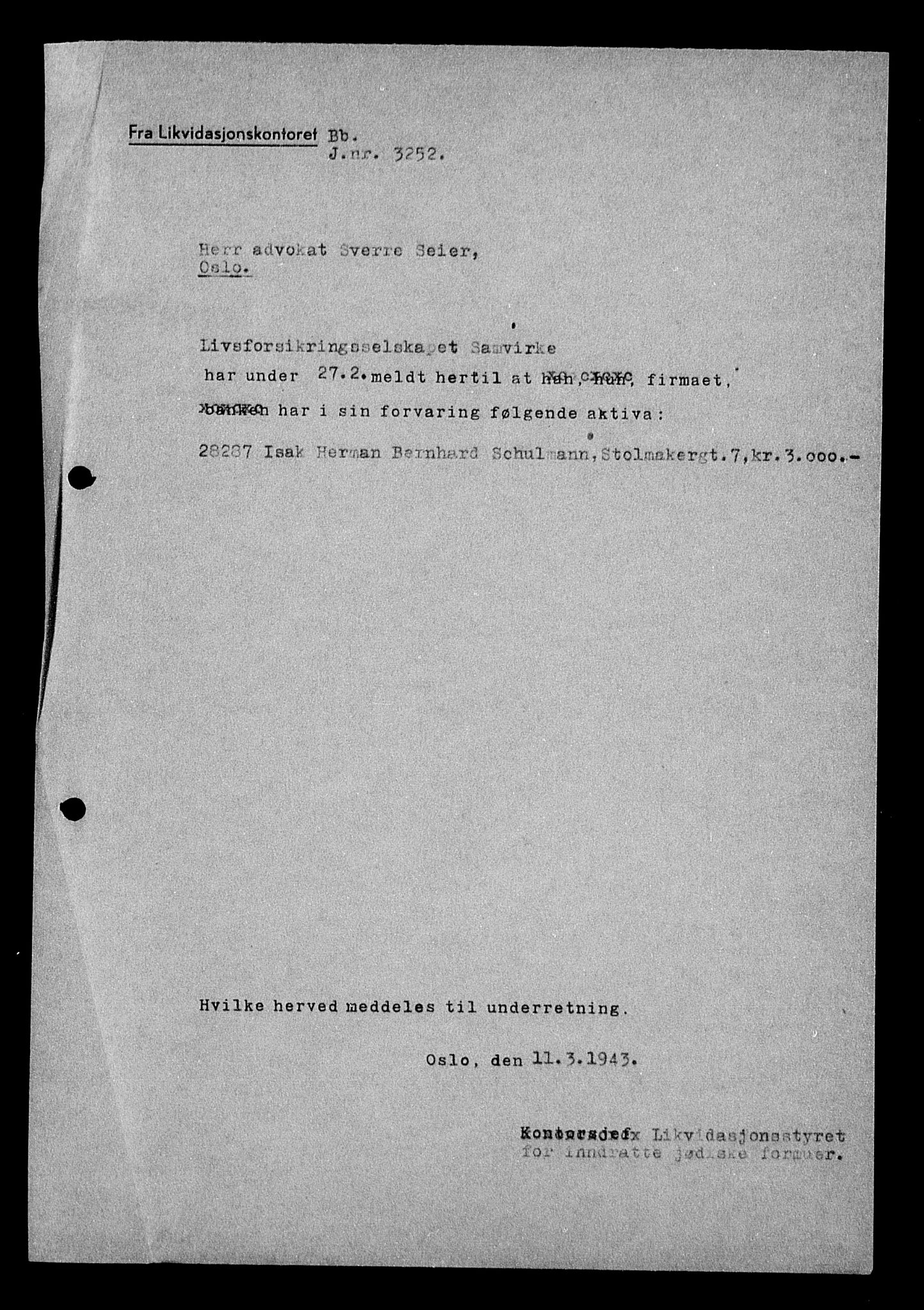 Justisdepartementet, Tilbakeføringskontoret for inndratte formuer, AV/RA-S-1564/H/Hc/Hcc/L0979: --, 1945-1947, p. 418