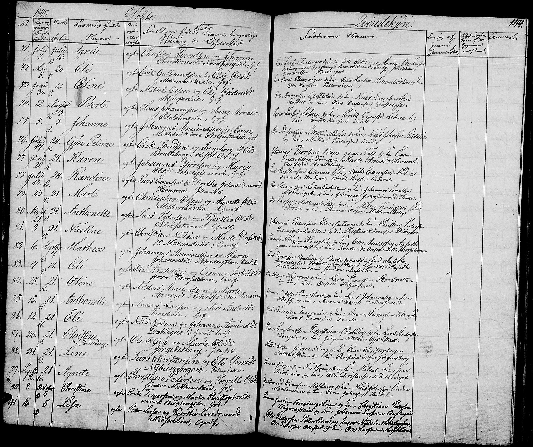 Ringsaker prestekontor, AV/SAH-PREST-014/L/La/L0005: Parish register (copy) no. 5, 1839-1850, p. 149