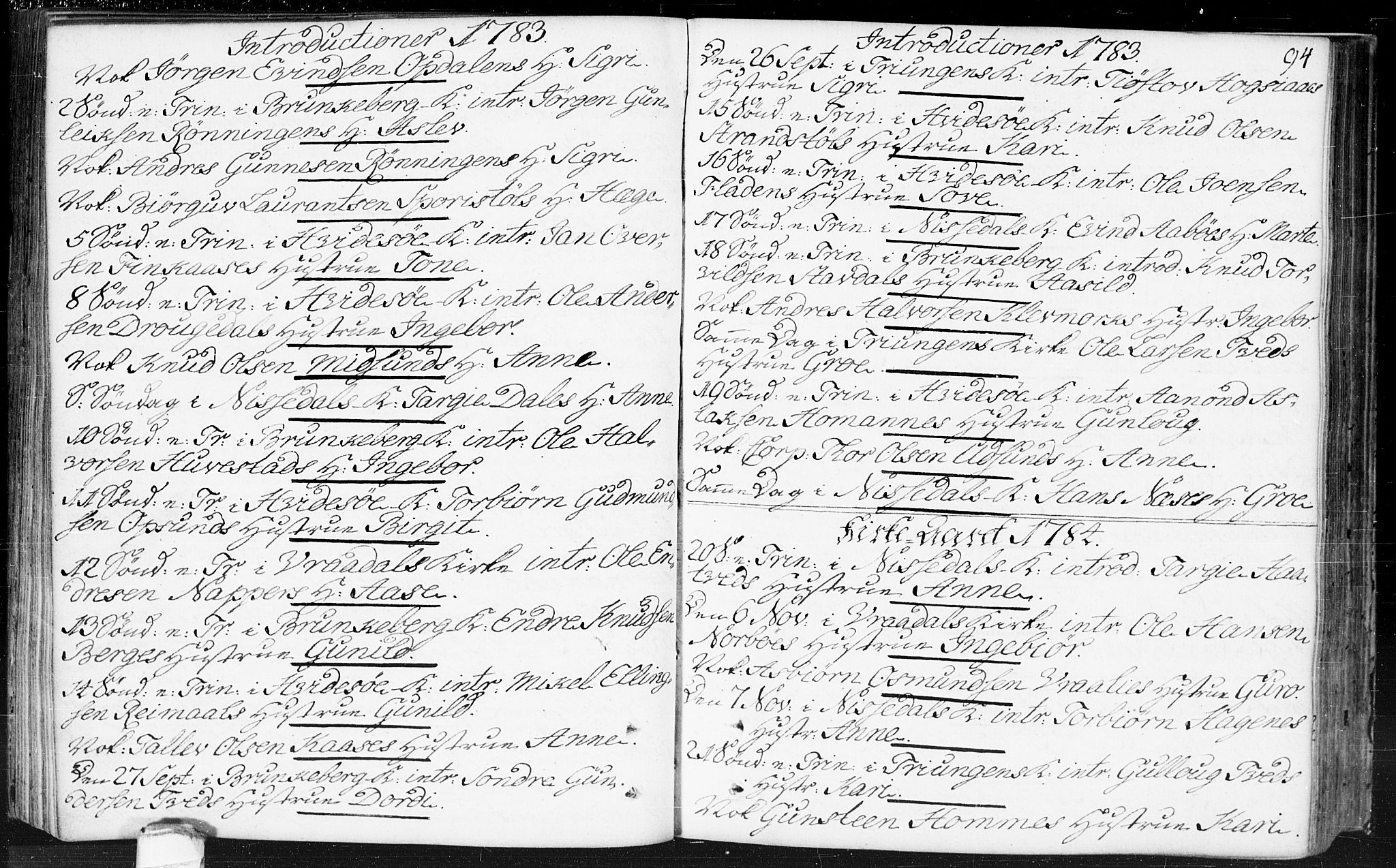Kviteseid kirkebøker, AV/SAKO-A-276/F/Fa/L0002: Parish register (official) no. I 2, 1773-1786, p. 94