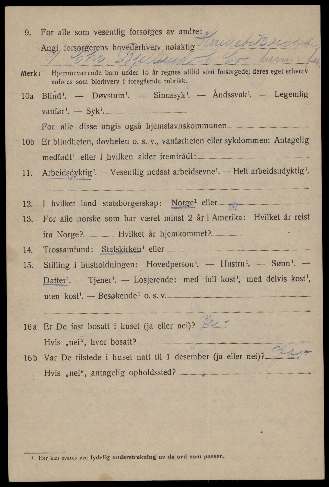 SAST, 1920 census for Stavanger, 1920, p. 43149