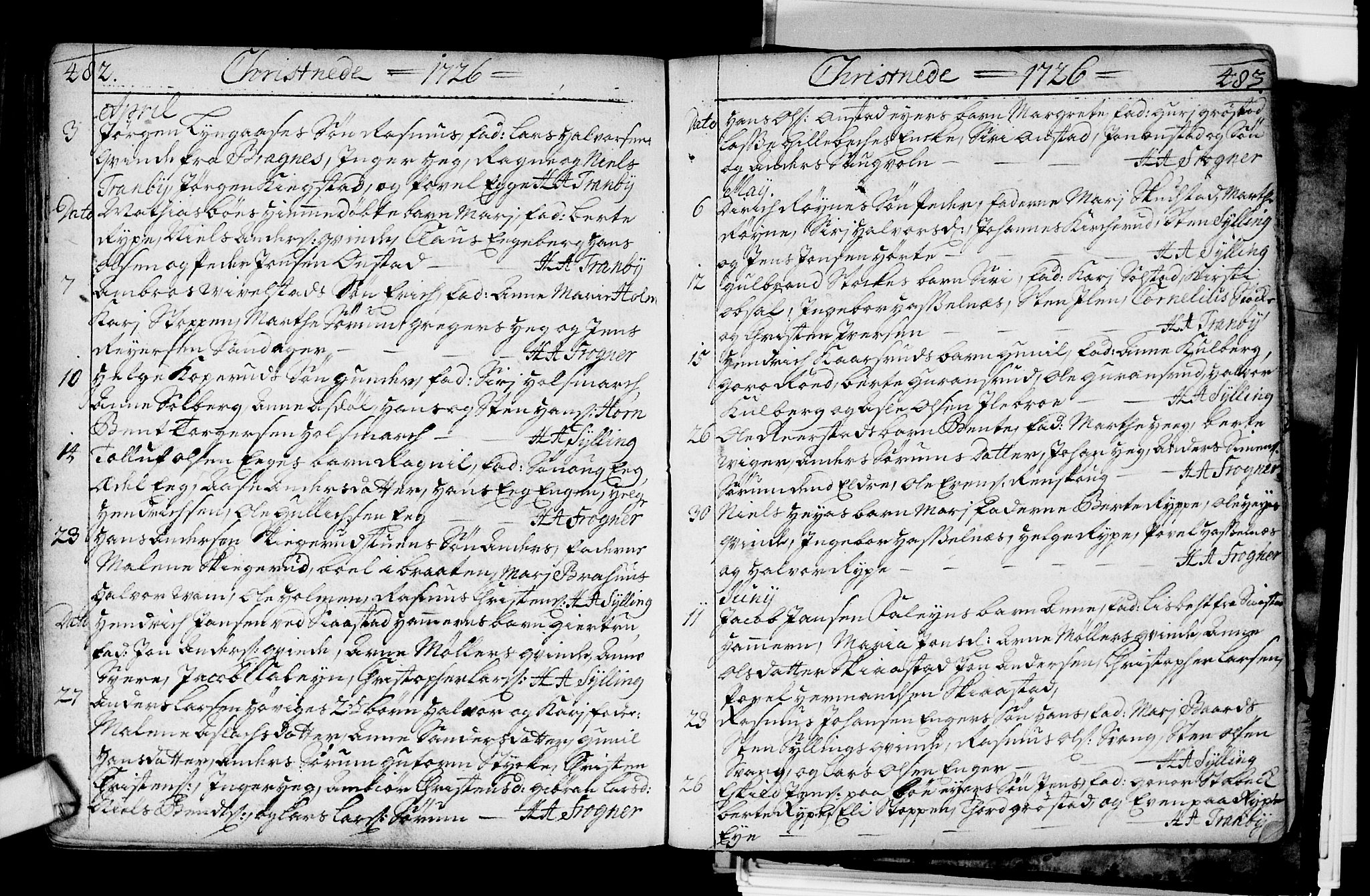 Lier kirkebøker, AV/SAKO-A-230/F/Fa/L0002: Parish register (official) no. I 2, 1701-1726, p. 482-483