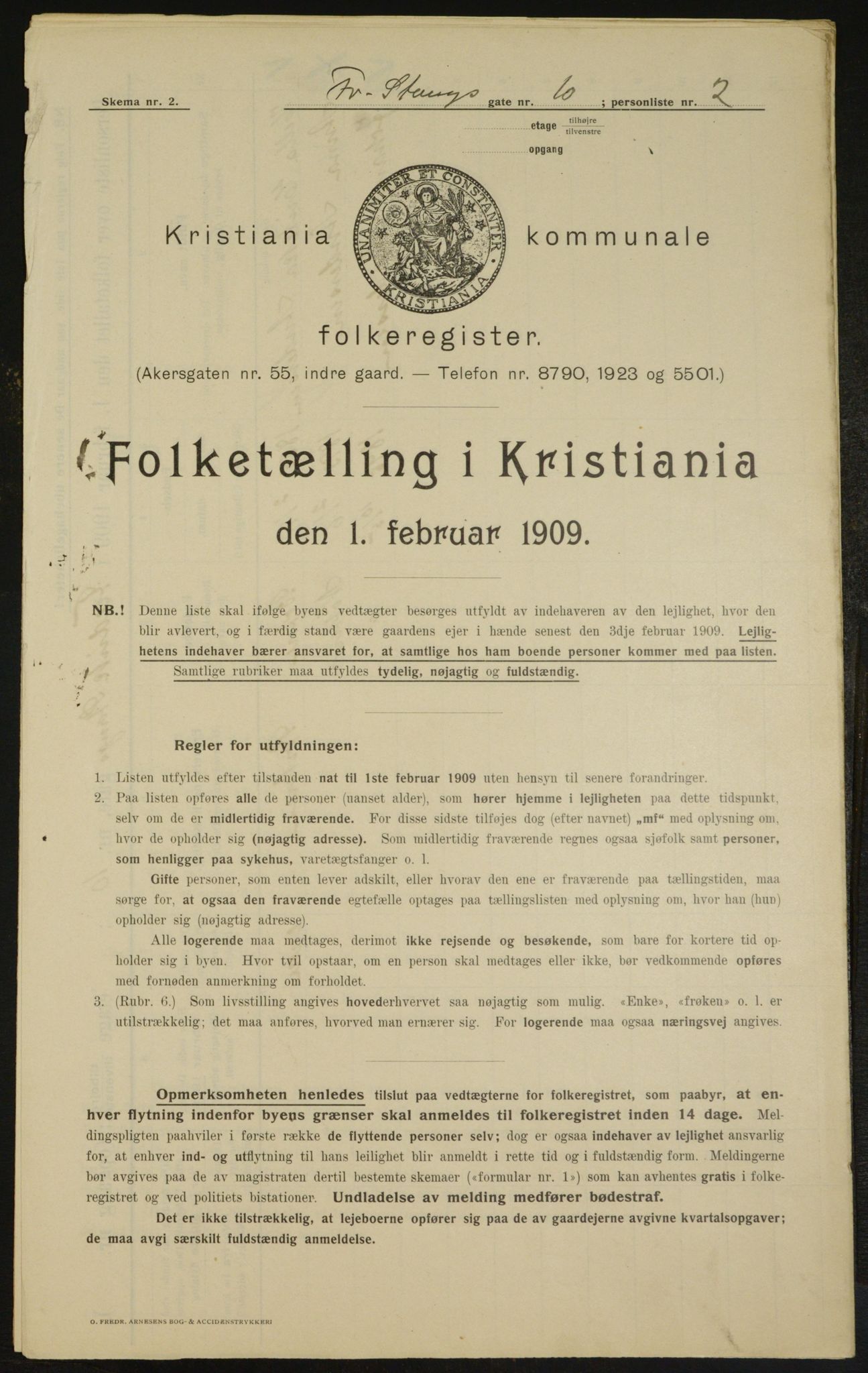 OBA, Municipal Census 1909 for Kristiania, 1909, p. 24110