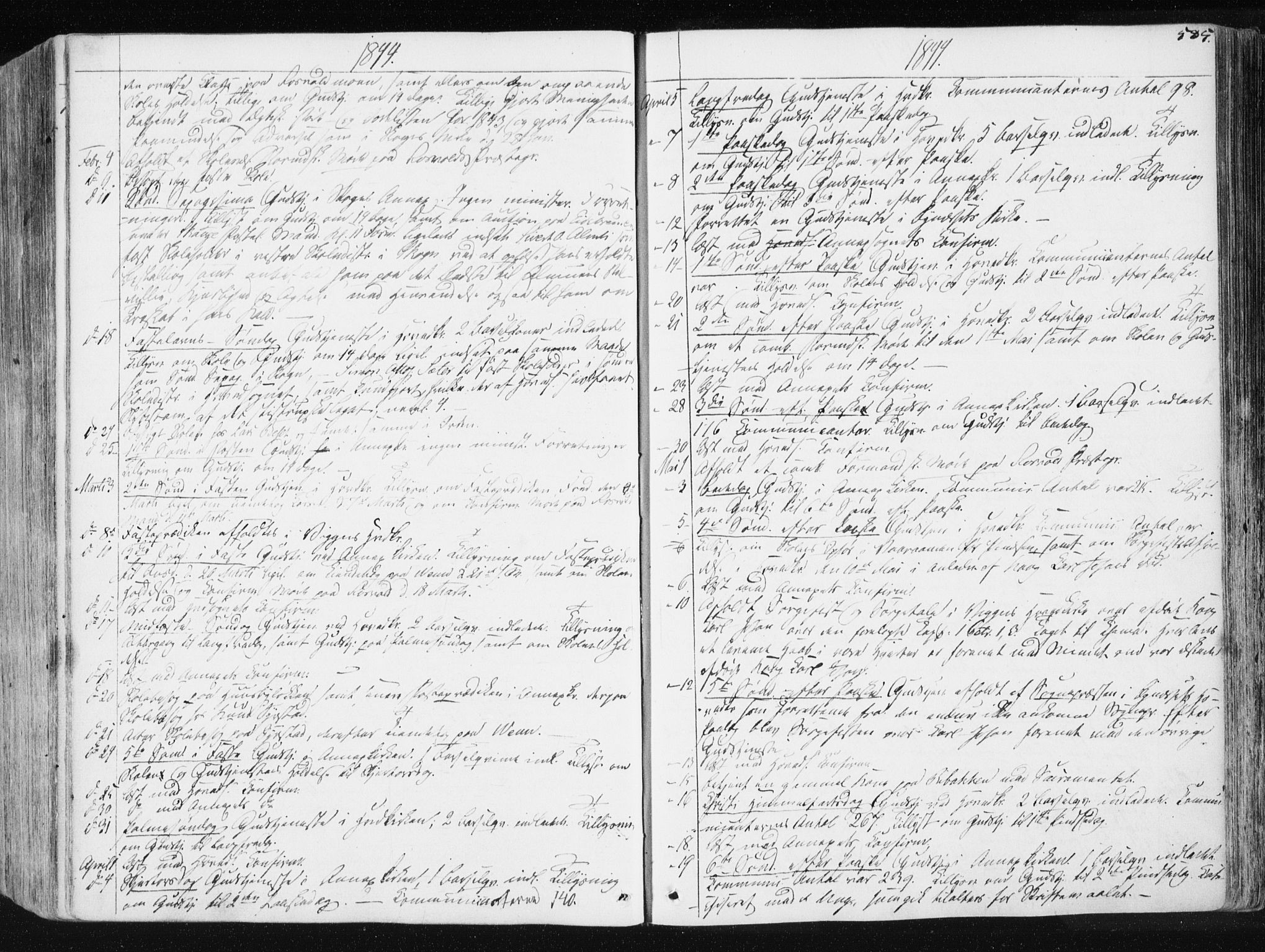 Ministerialprotokoller, klokkerbøker og fødselsregistre - Sør-Trøndelag, SAT/A-1456/665/L0771: Parish register (official) no. 665A06, 1830-1856, p. 585