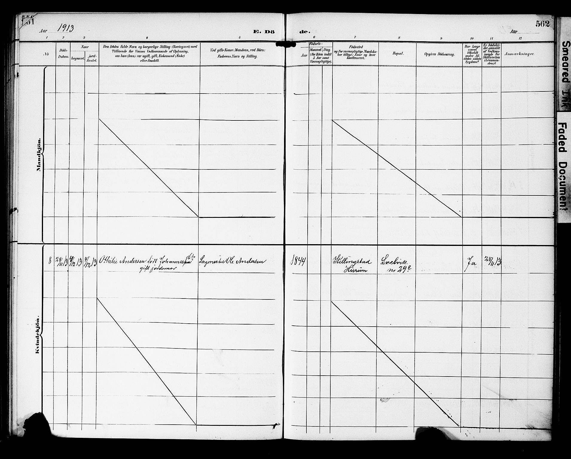 Strømm kirkebøker, AV/SAKO-A-322/G/Gb/L0002: Parish register (copy) no. II 2, 1897-1928, p. 561-562