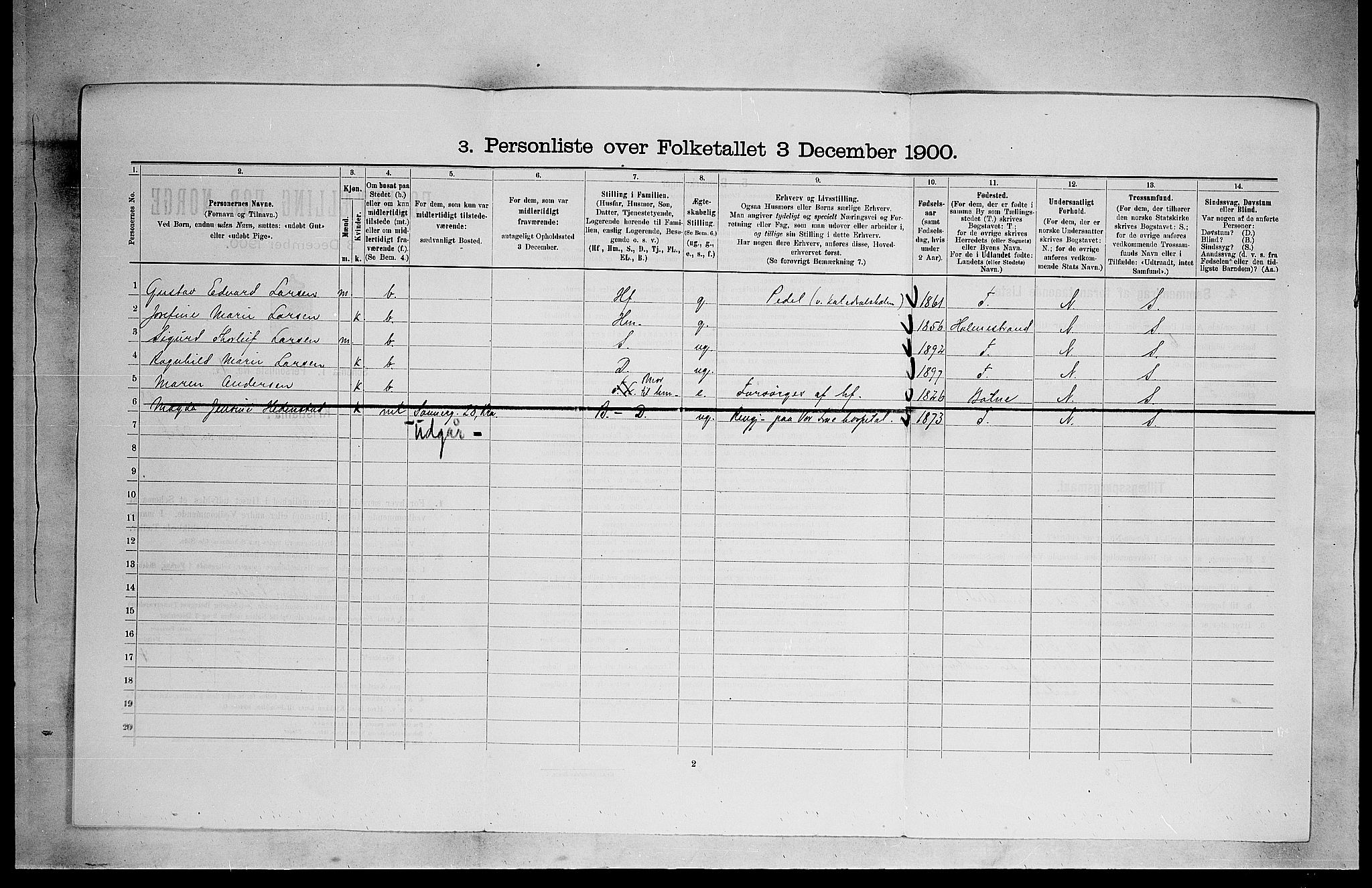 SAO, 1900 census for Kristiania, 1900, p. 1554