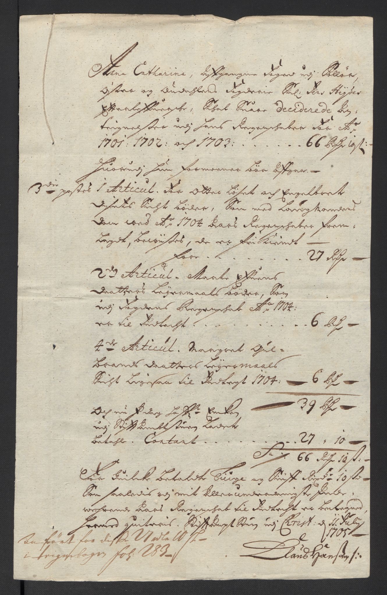 Rentekammeret inntil 1814, Reviderte regnskaper, Fogderegnskap, AV/RA-EA-4092/R13/L0841: Fogderegnskap Solør, Odal og Østerdal, 1703, p. 405