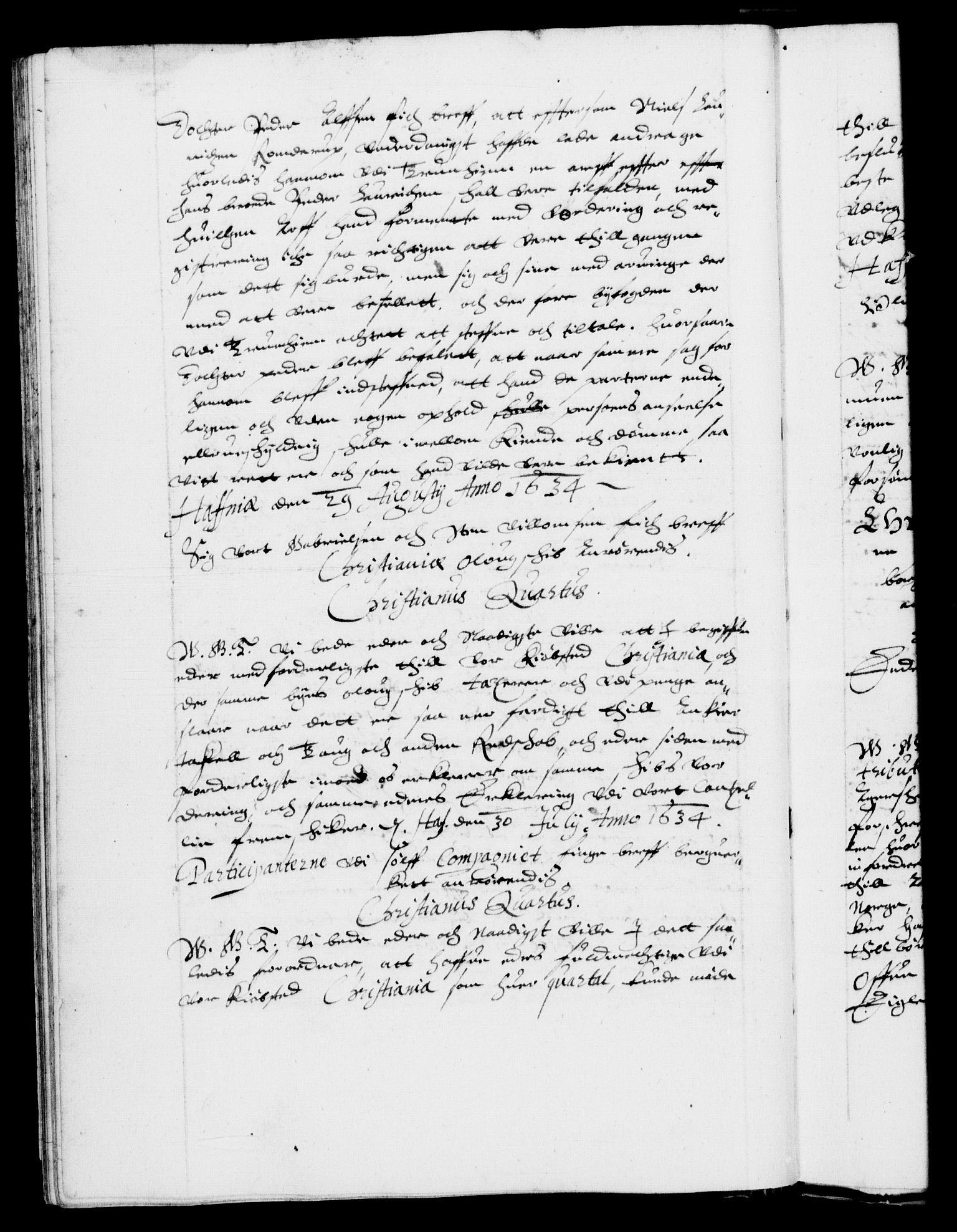 Danske Kanselli 1572-1799, RA/EA-3023/F/Fc/Fca/Fcab/L0006: Norske tegnelser (mikrofilm), 1634-1639, p. 32b