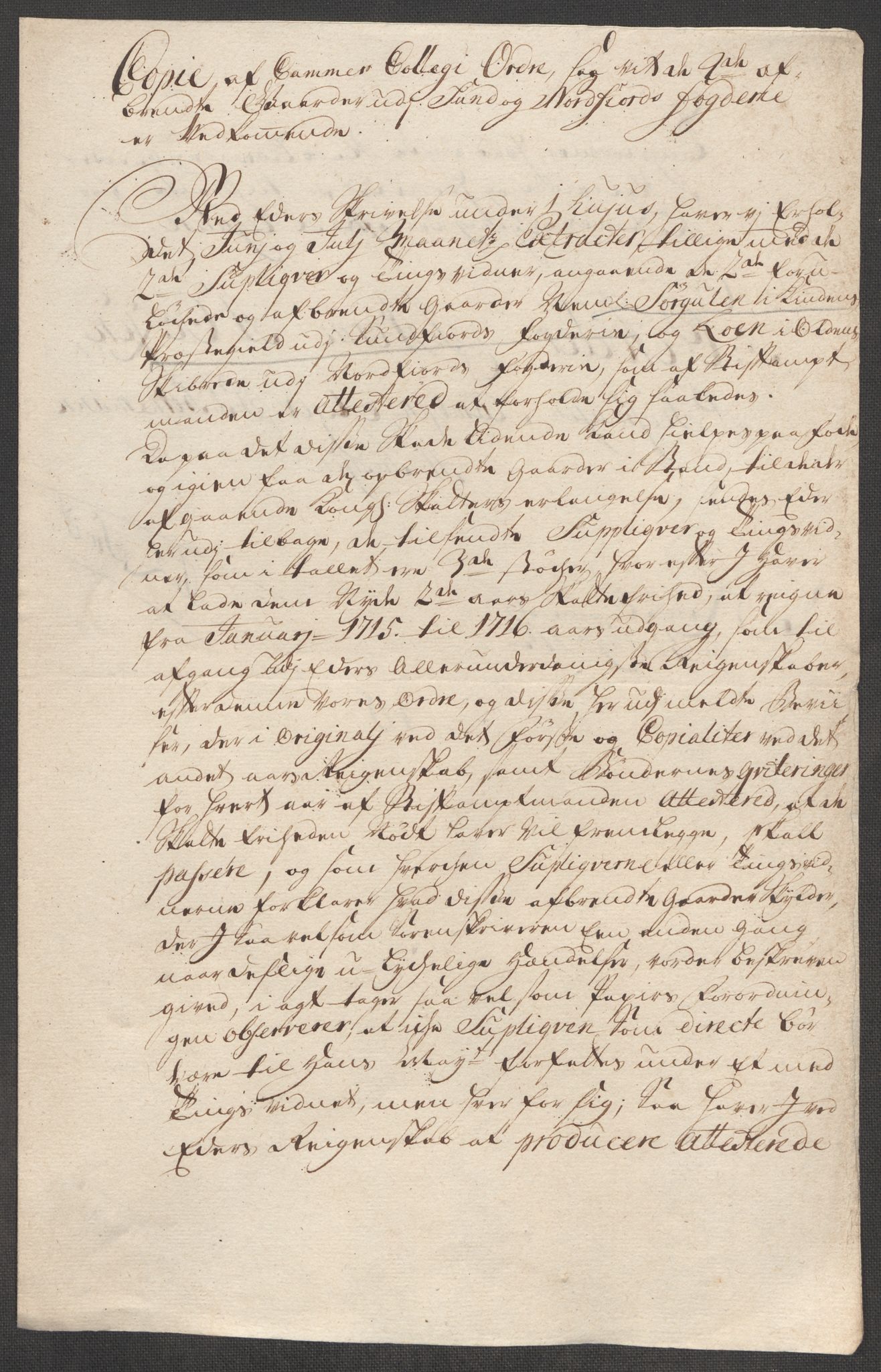 Rentekammeret inntil 1814, Reviderte regnskaper, Fogderegnskap, RA/EA-4092/R53/L3439: Fogderegnskap Sunn- og Nordfjord, 1715, p. 522