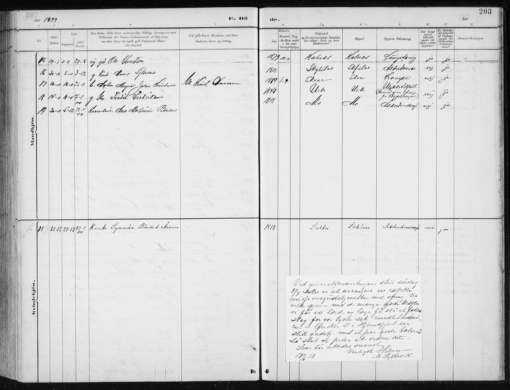 Ministerialprotokoller, klokkerbøker og fødselsregistre - Møre og Romsdal, AV/SAT-A-1454/515/L0215: Parish register (copy) no. 515C02, 1884-1906, p. 203