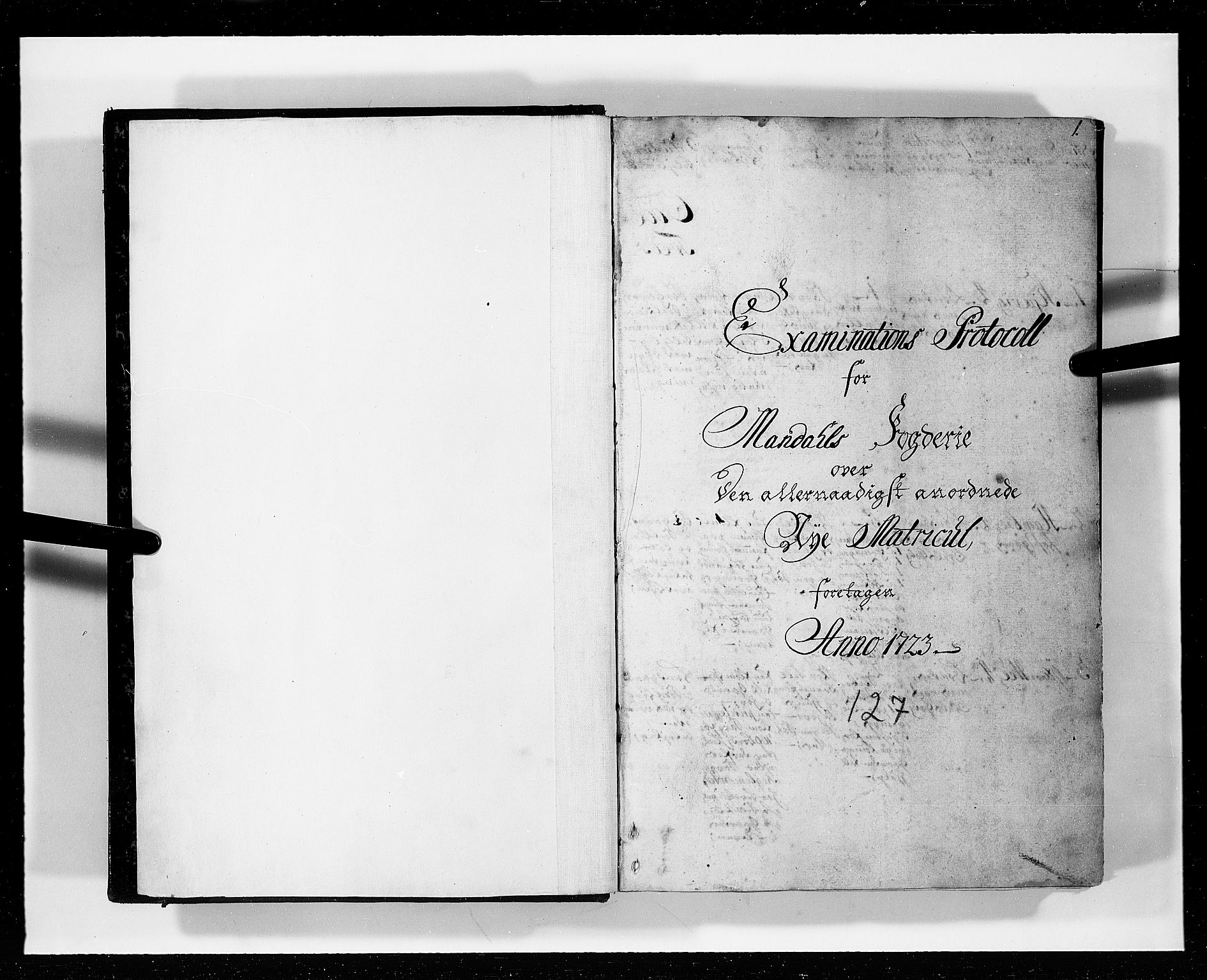 Rentekammeret inntil 1814, Realistisk ordnet avdeling, AV/RA-EA-4070/N/Nb/Nbf/L0127: Mandal eksaminasjonsprotokoll, 1723, p. 3